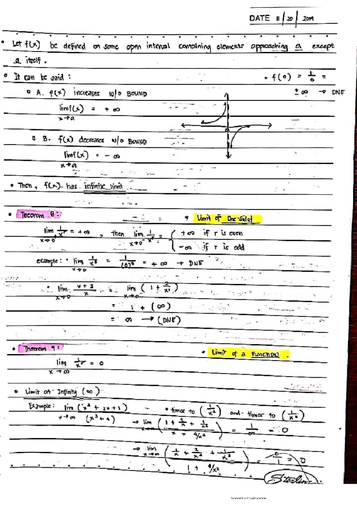 Calculus 1- Handwritten Notes PART 2 - Calculus 1 - Studocu