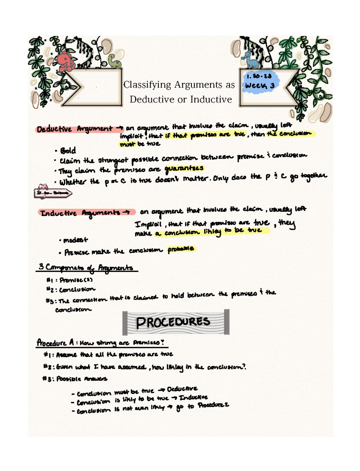 Classifying Arguments - j 0 1 to g É I viii Deductive Argument an ...