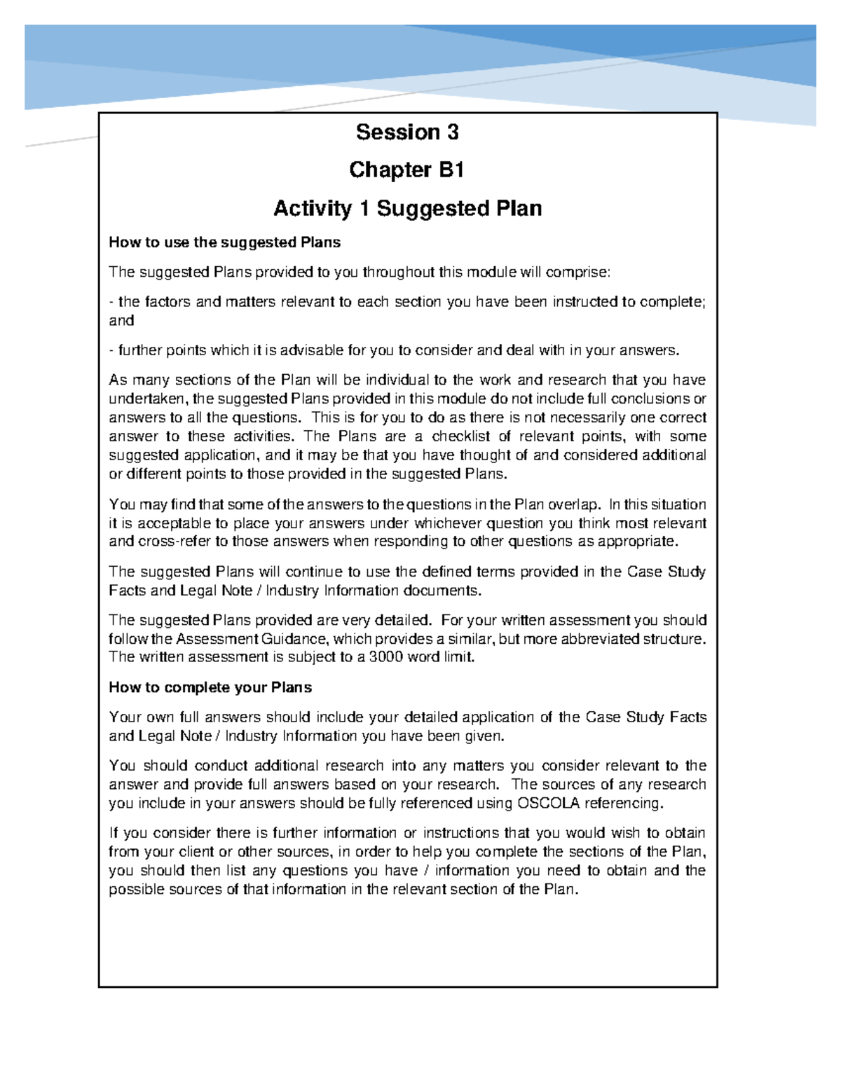 Solution Activity 1 - ;j ~LGIhALIdgh - Session 3 Chapter B Activity 1 ...