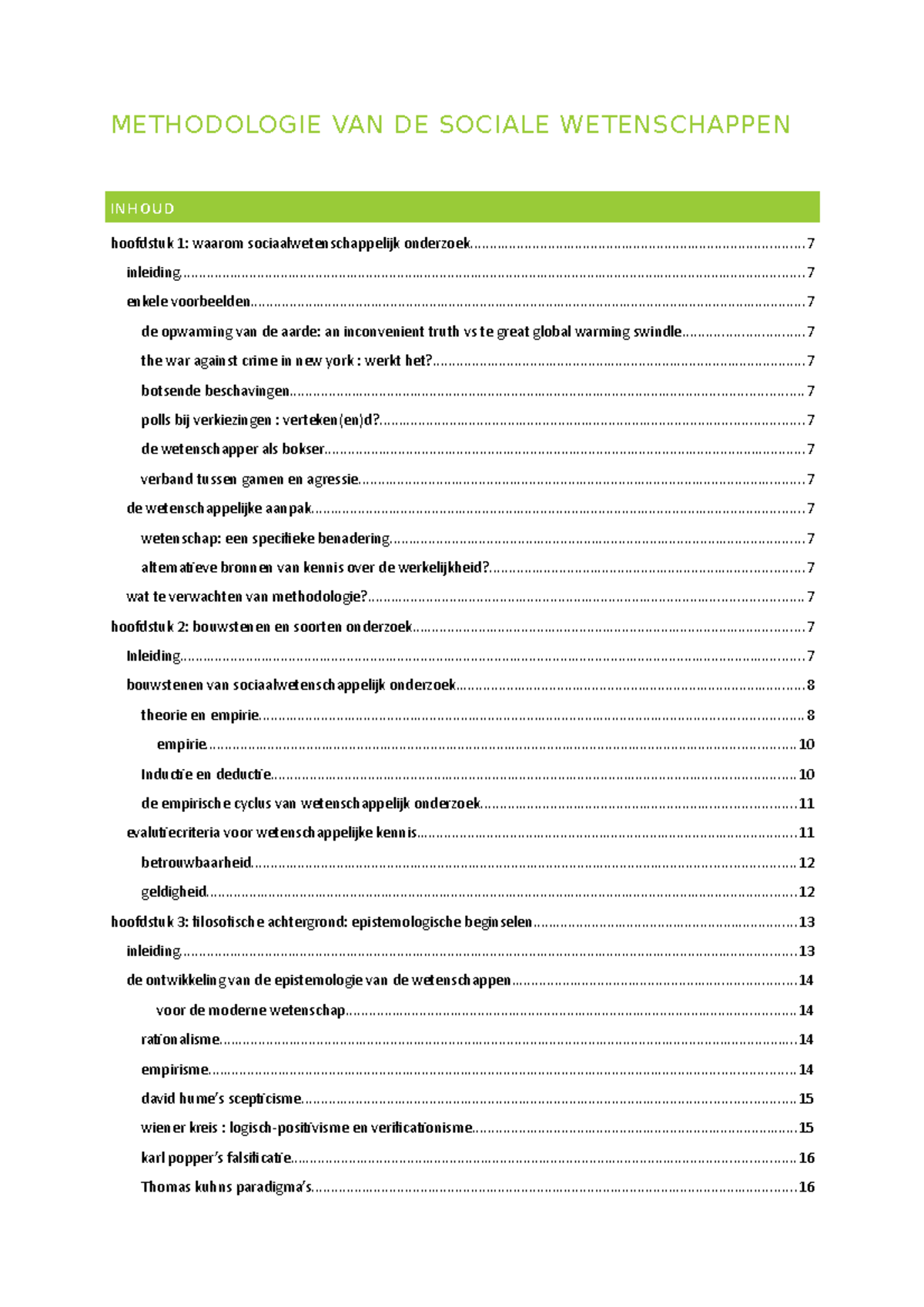 Methodologie Van De Sociale Wetenschappen (automatisch Hersteld ...