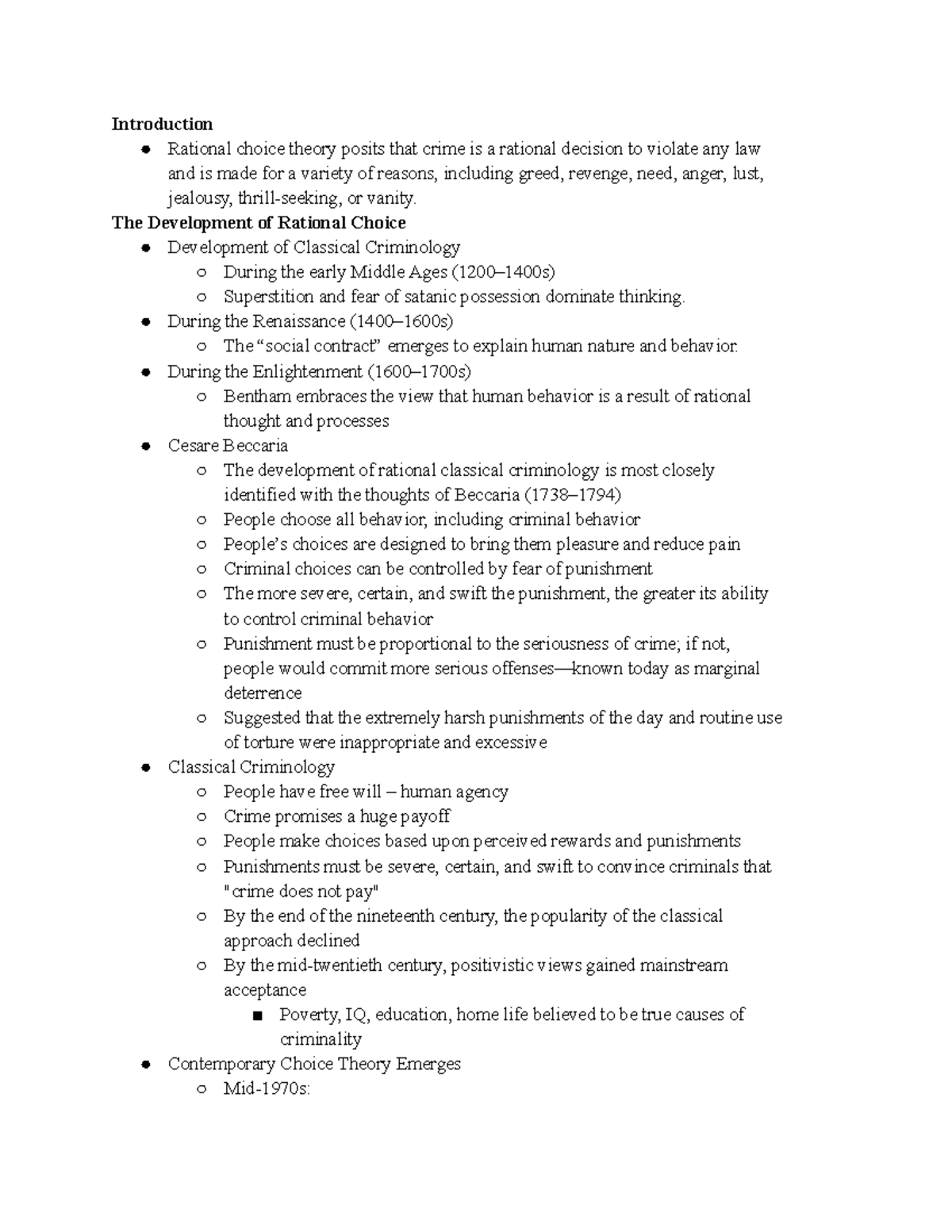 ( Powerpoint Notes) Chapter 4 Rational Choice Theory - Introduction ...