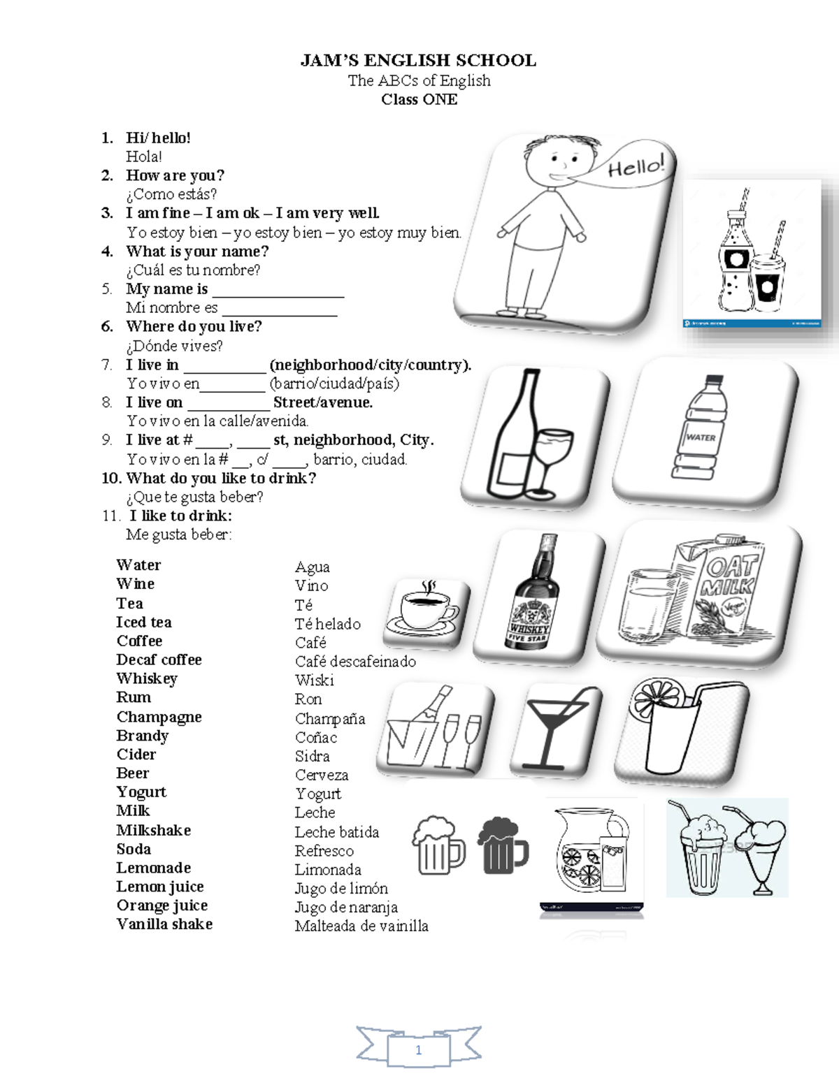 ABC nuevo ingles basico JAM’S ENGLISH SCHOOL The ABCs of English