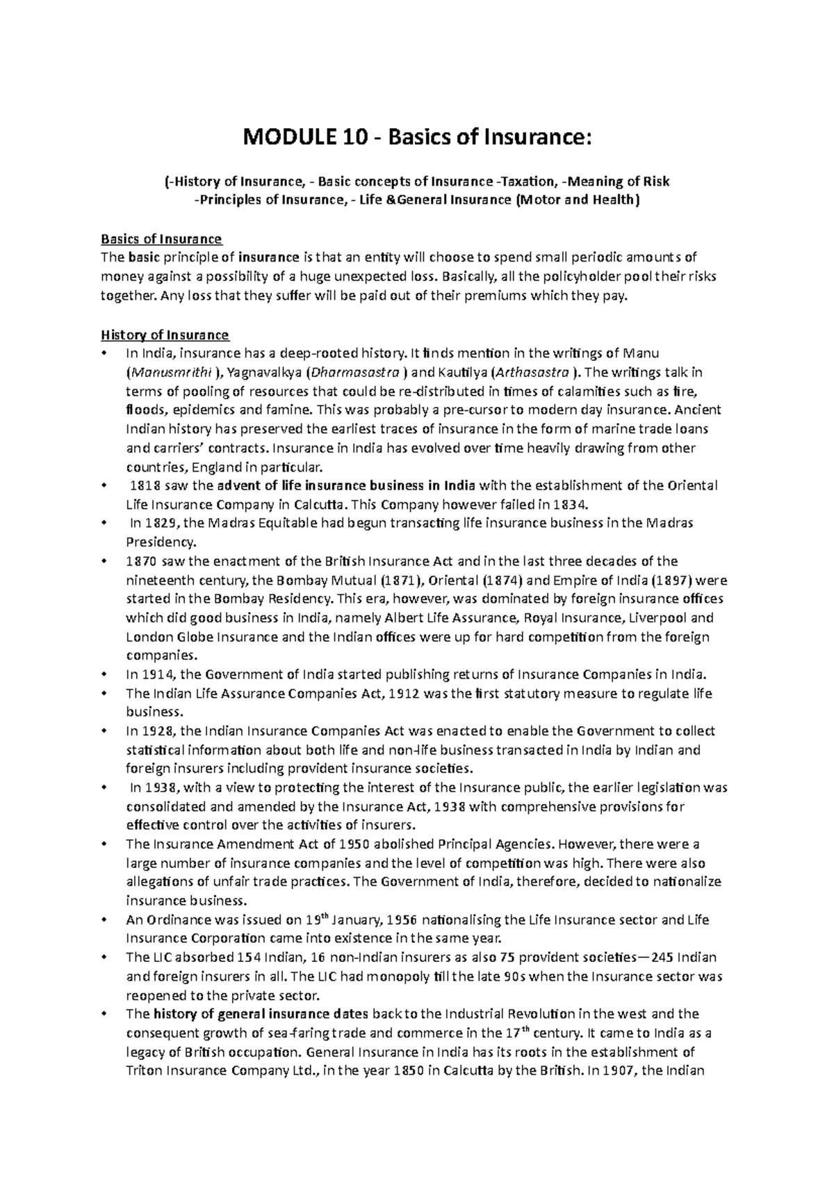 Module 6 banking notes by Shilpi Agarwal MODULE 10 Basics of