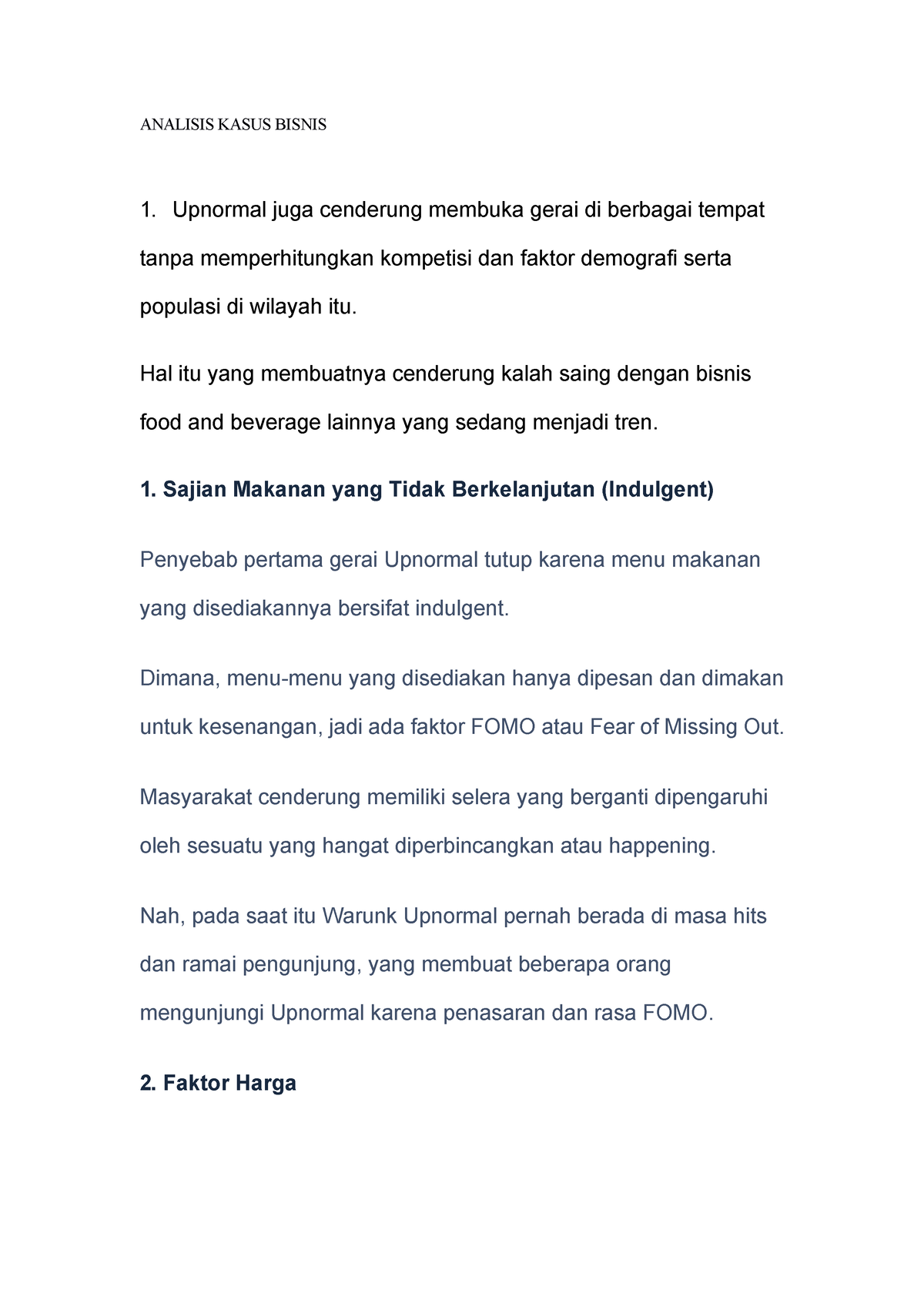 Analisis Kasus - Soal Sem 6 - Universitas Terbuka - Studocu