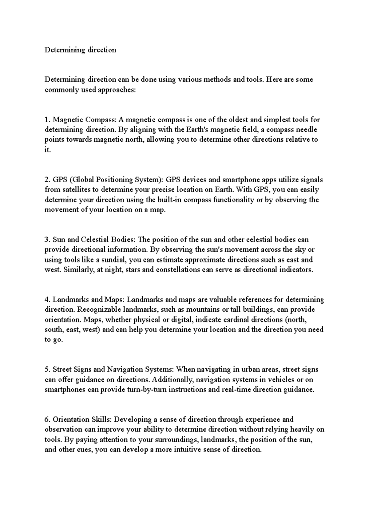 .Determining direction - Determining direction Determining direction ...