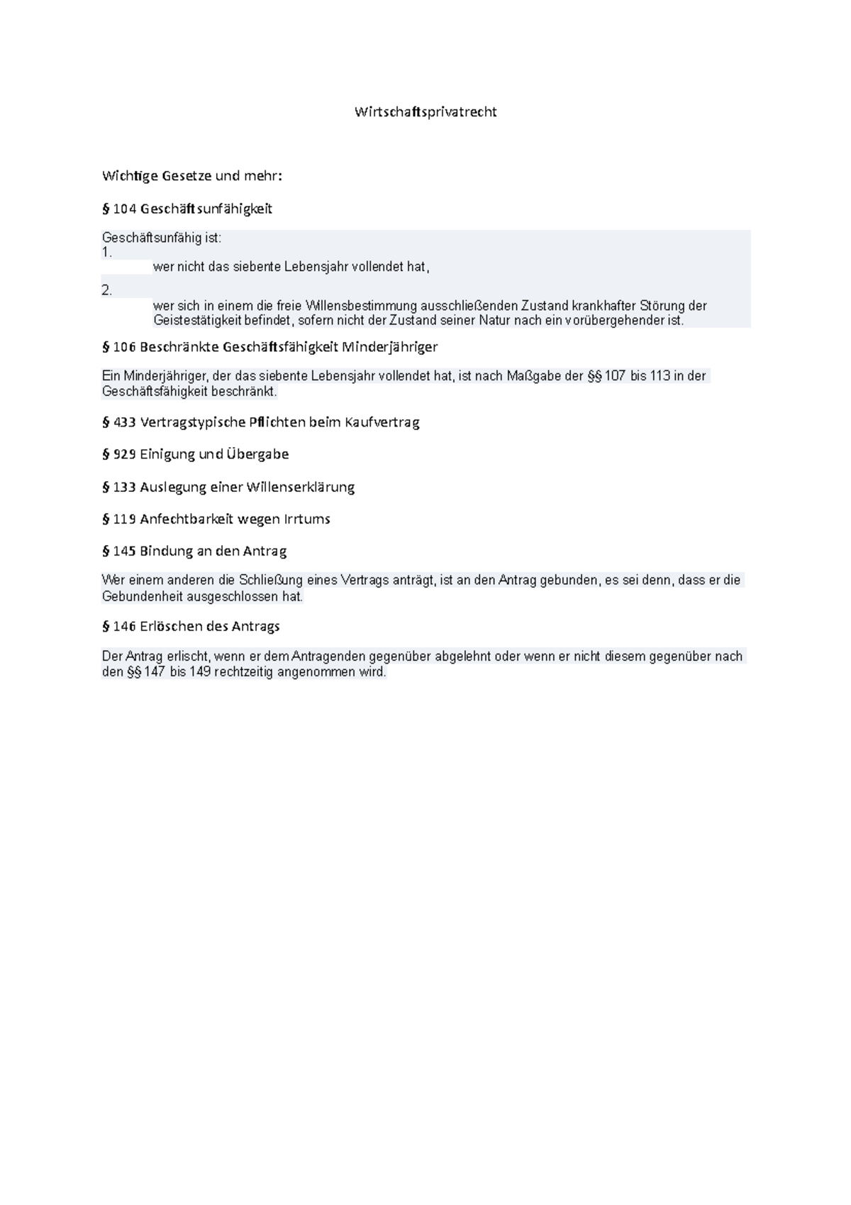 Bgb Gesetze