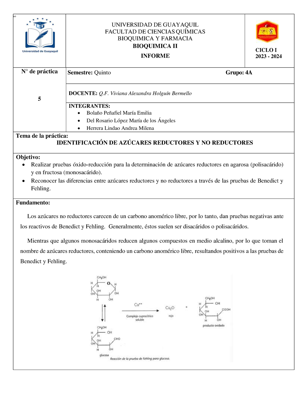 Informe 5 Bioquimica II - So UNIVERSIDAD DE GUAYAQUIL FACULTAD DE ...