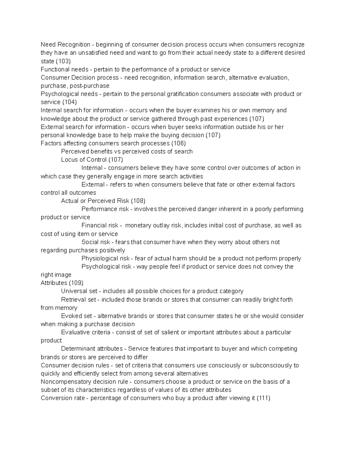 Chapter 6 - Dr. Hucks - Need Recognition - beginning of consumer ...