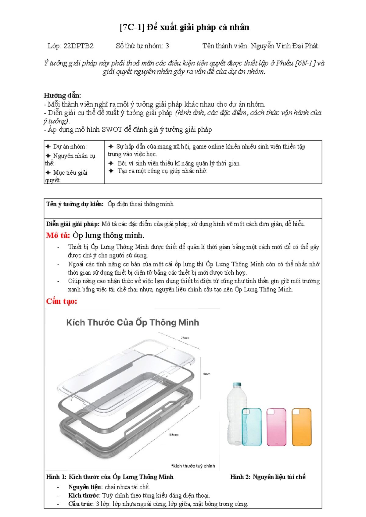 [7C-1] Nguyen Vinh Dai Phat - [7C-1] Đề xuất giải pháp cá nhân Lớp ...
