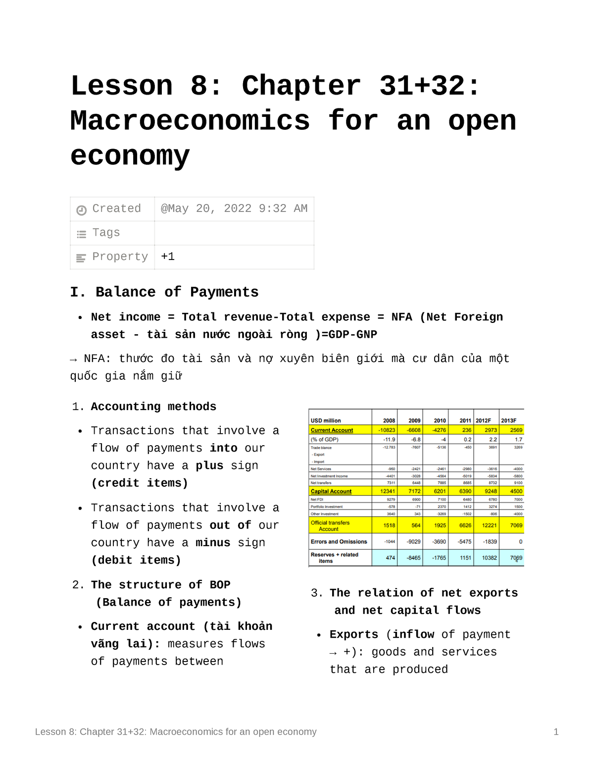 Lesson 8 Chapter 3132 Macroeconomics For An Open Economy - Lesson 8 ...