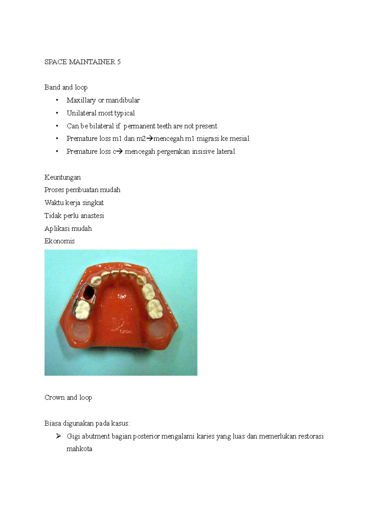 Space Maintainer 5 - SPACE MAINTAINER 5 Band and loop - Maxillary or ...