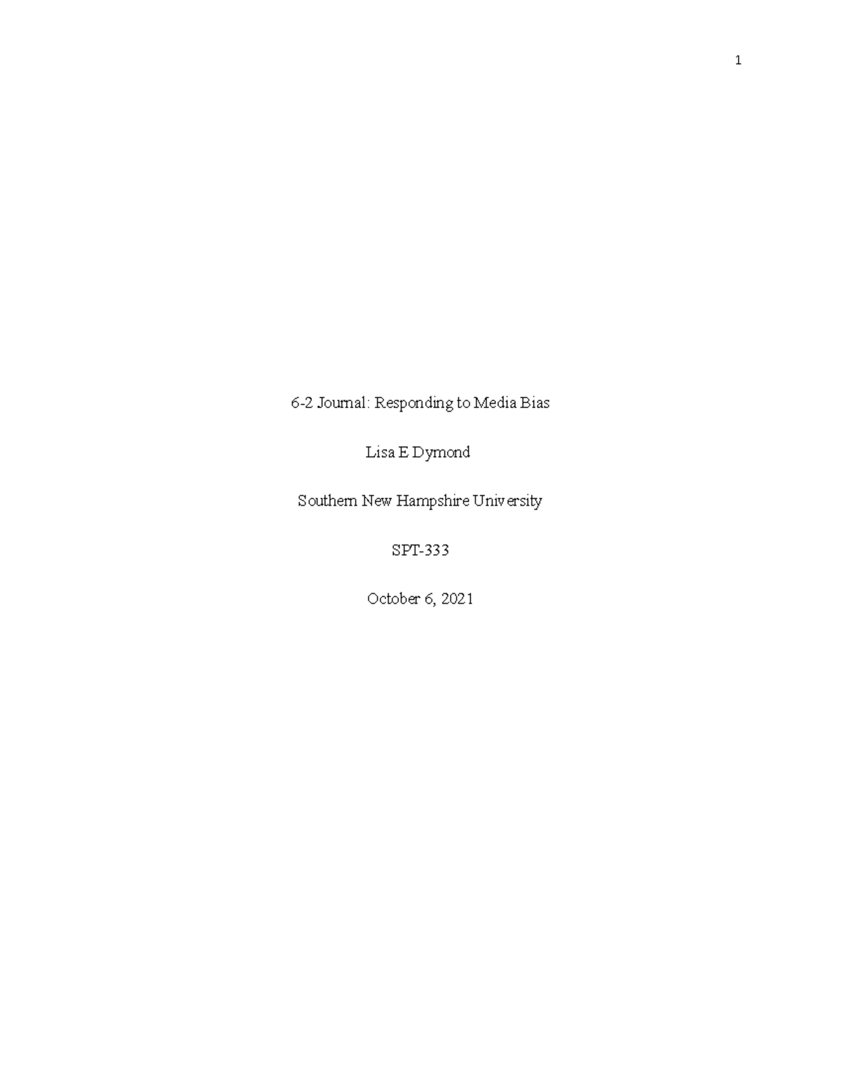 6-2 Journal Responding to media bias in sport - 6-2 Journal: Responding ...