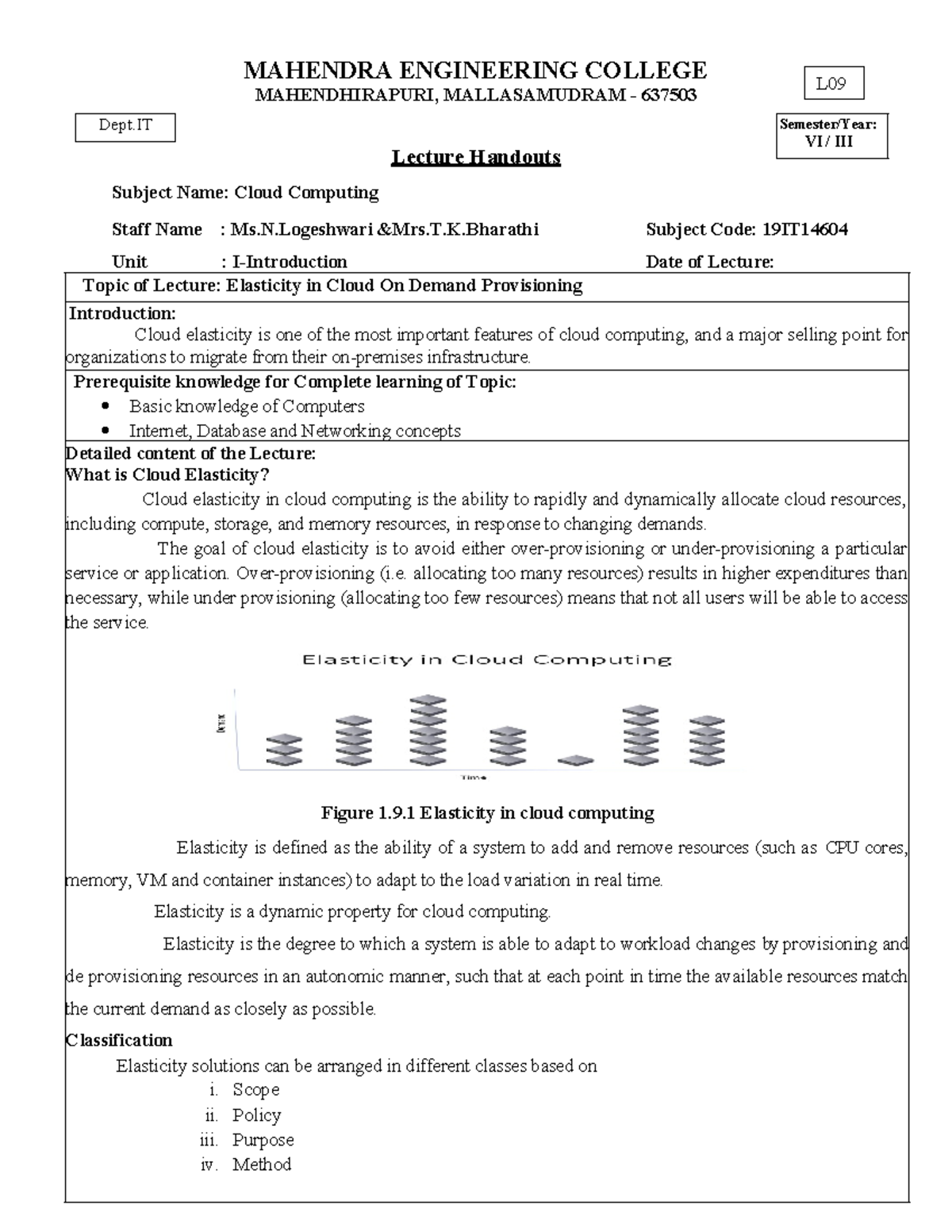 CLOUD COMPUTING - MAHENDRA ENGINEERING COLLEGE MAHENDHIRAPURI ...