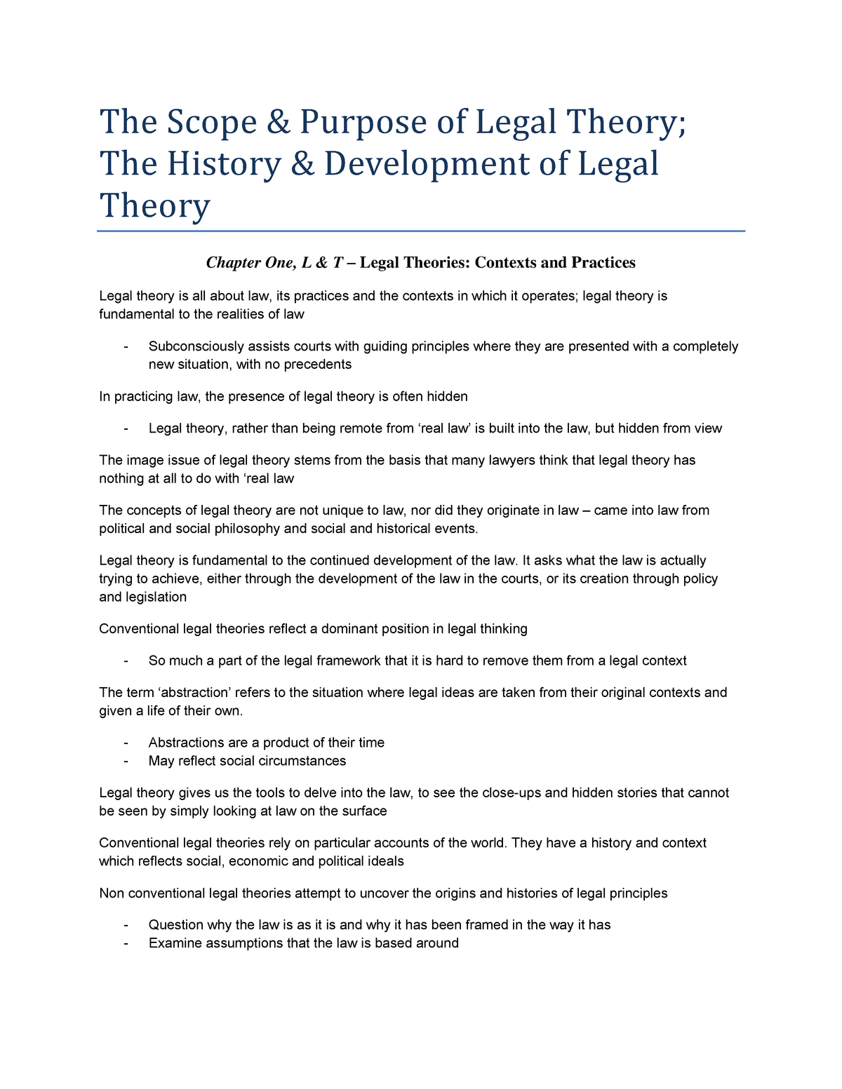 legal theory essays