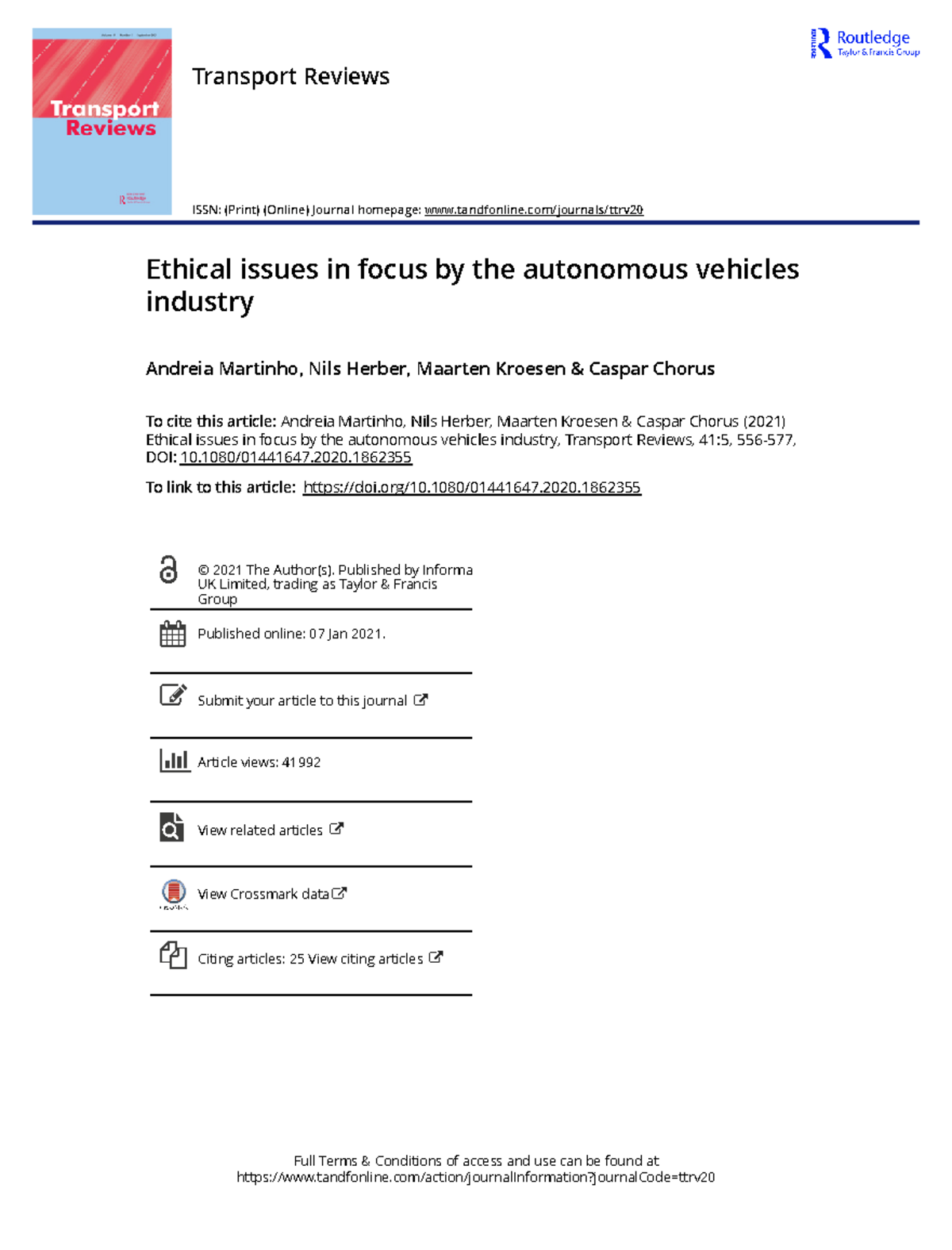 Ethical issues in focus by the autonomous vehicles industry - 1080/ ...