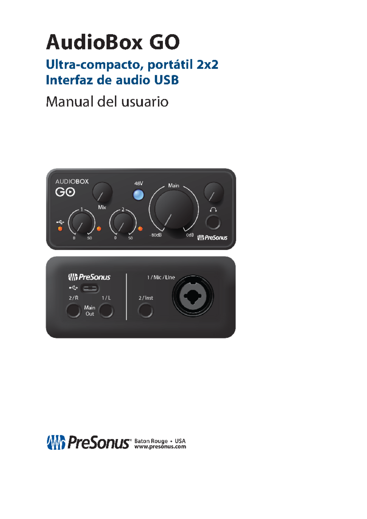 OM 2777700106 Audio Box-Go ES - AudioBox GO Ultra-compacto, portátil 2x ...