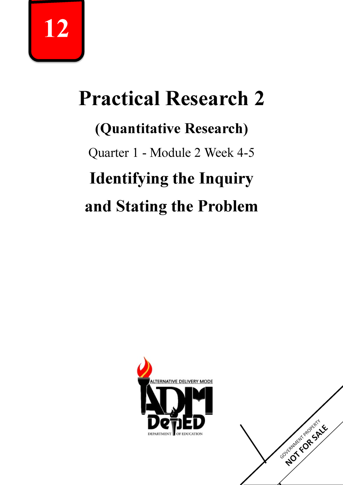 PR2 WEEK 4-5 Lesson-1-2- Edited - 12 Practical Research 2 (Quantitative ...