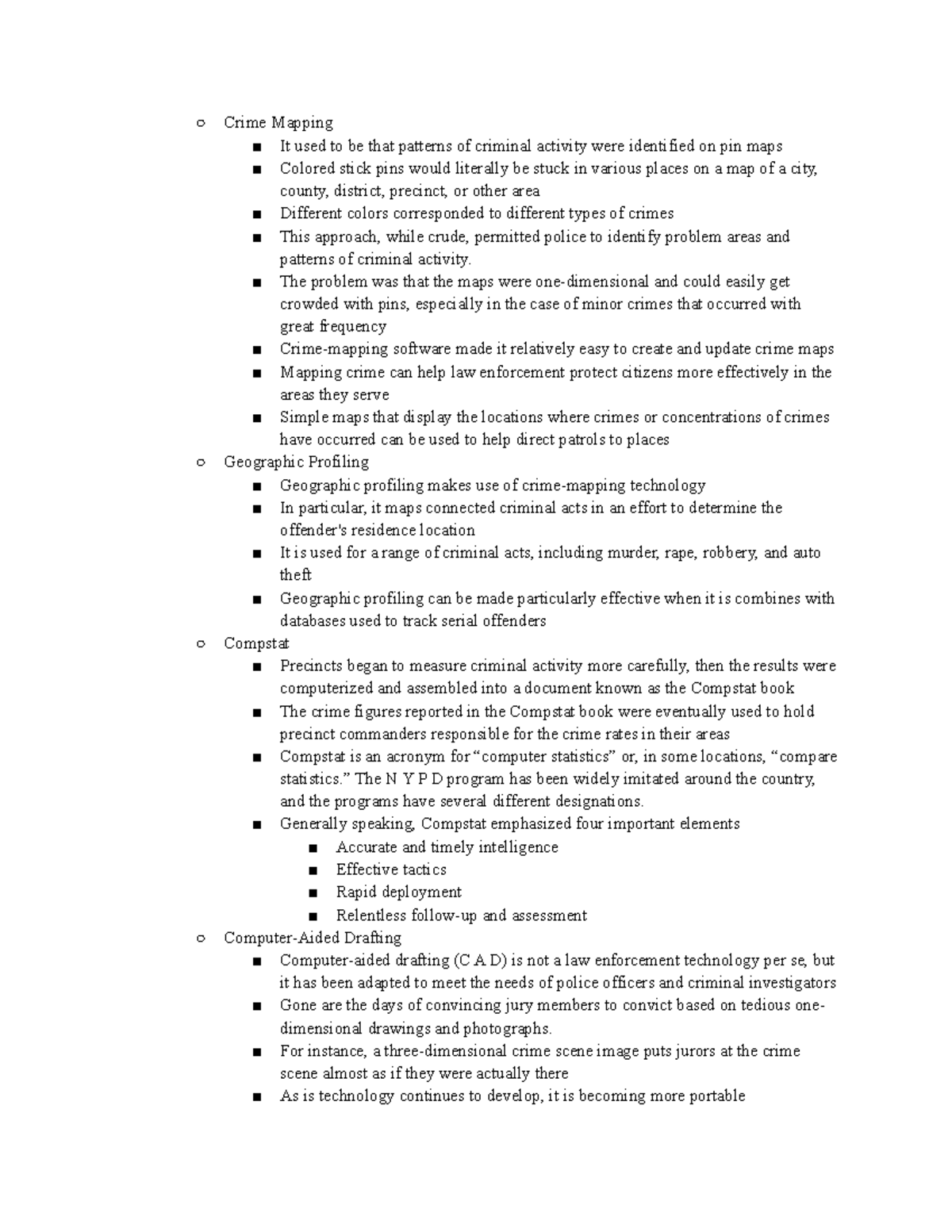 Chapter Nine - Policing in the Modern Era - Crime Mapping It used to be ...