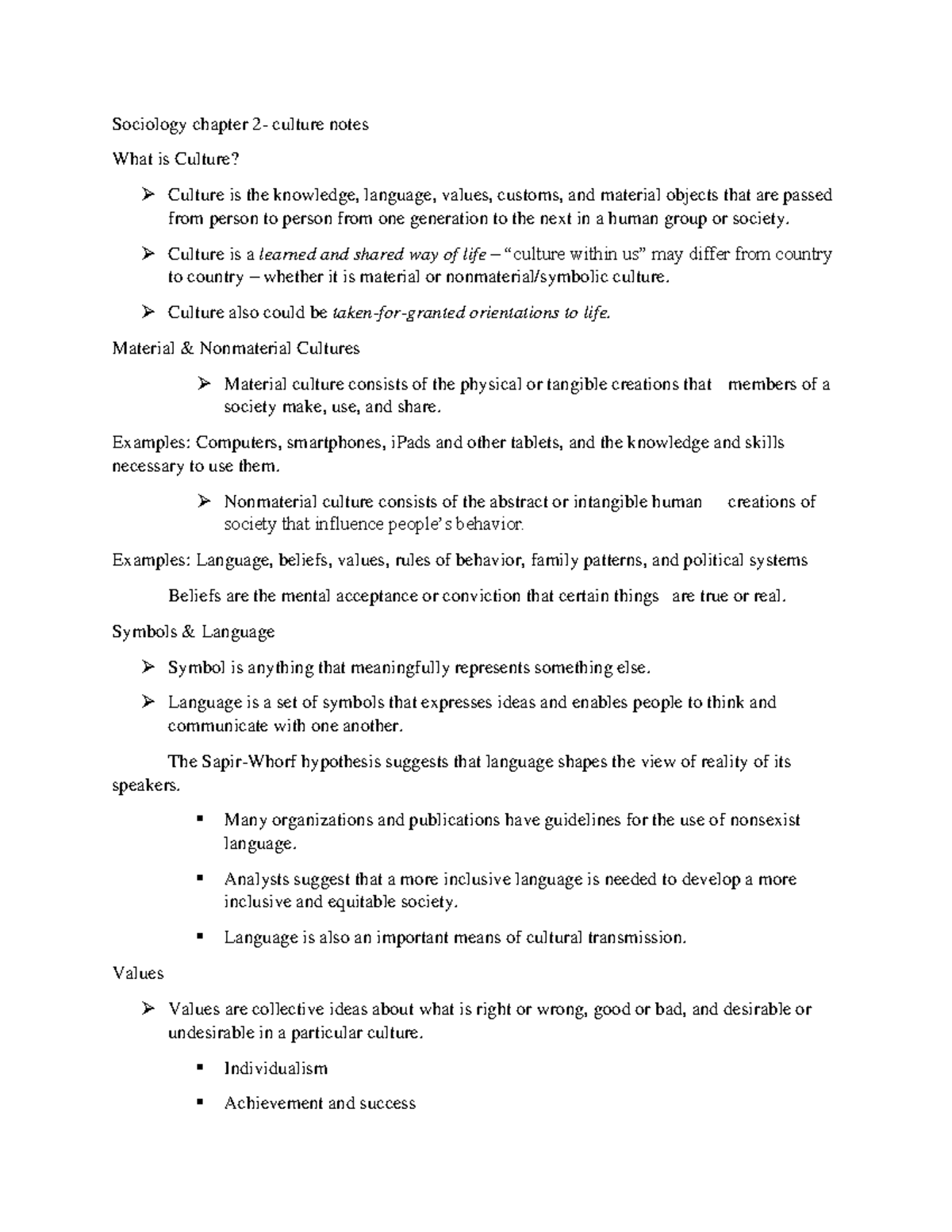 Sociology Chapter 2 Culture Is A Learned And Shared Way Of Life “culture Within Us” May 