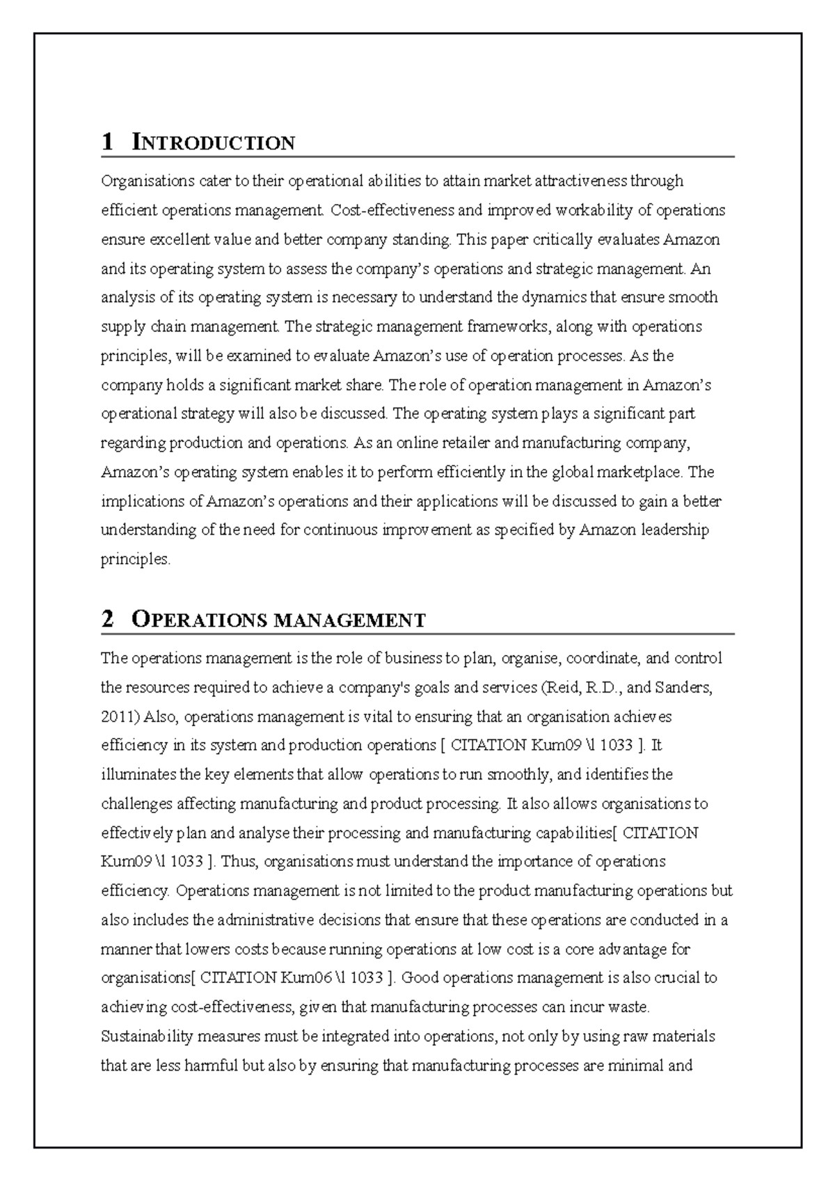 Operations - Assignment - 1 INTRODUCTION Organisations cater to their ...