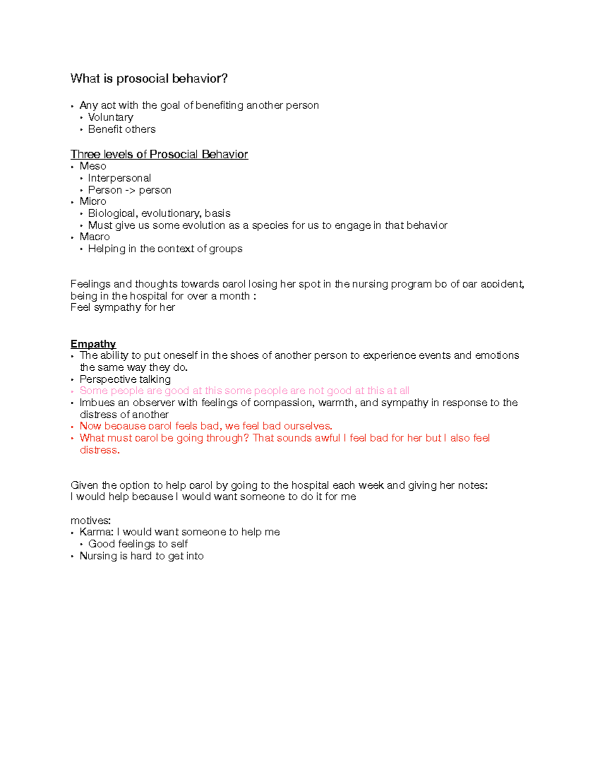 Pro Social Behavior pdf - What is prosocial behavior? Any act with the ...