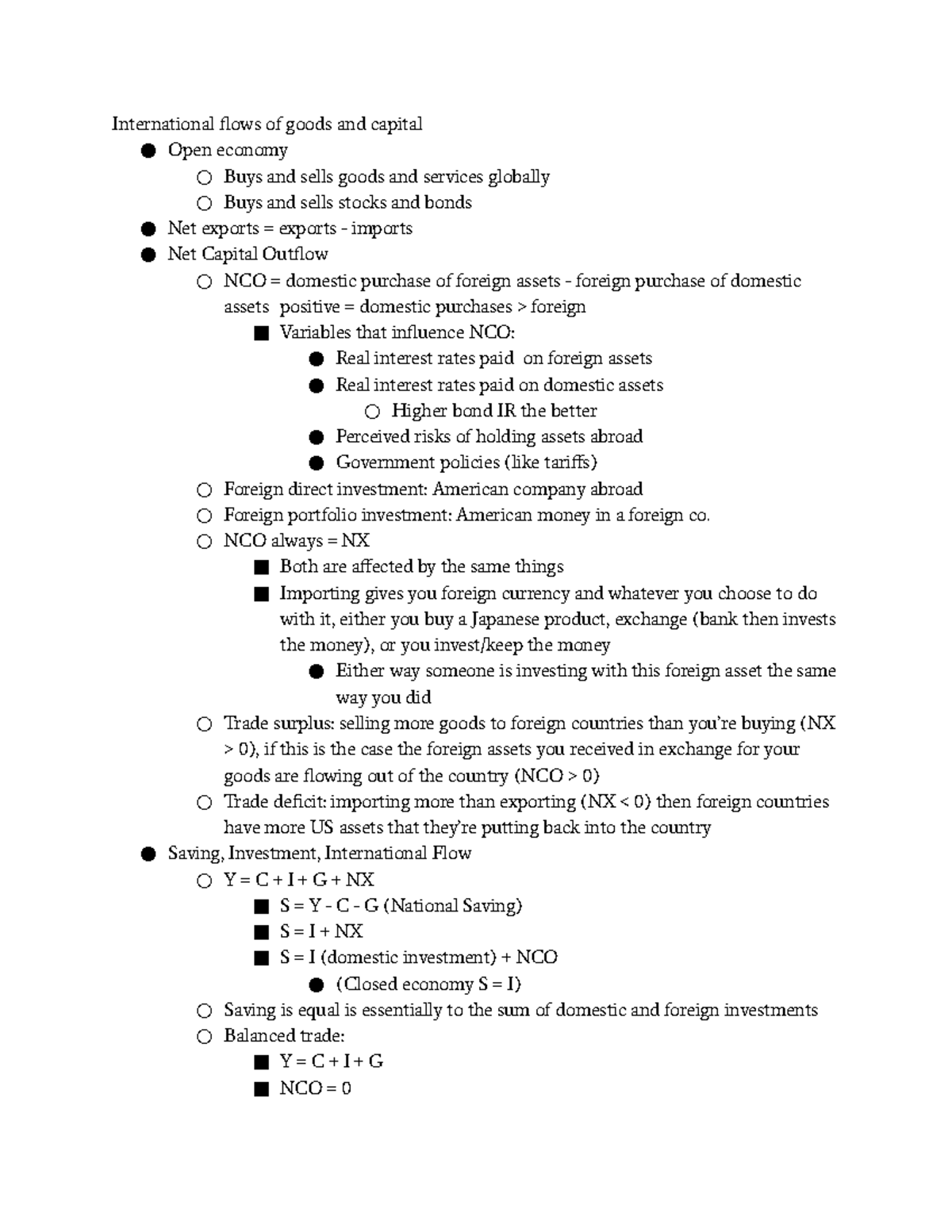 Chapter 18 Open-Economy Macro Basic Concepts - International Flows Of ...