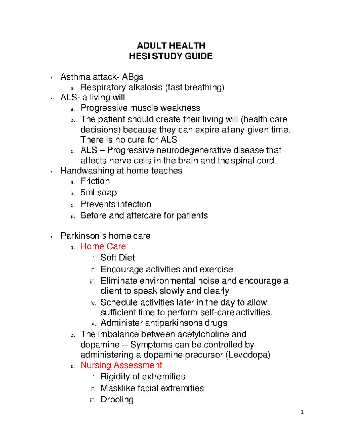 hesi case study asthma