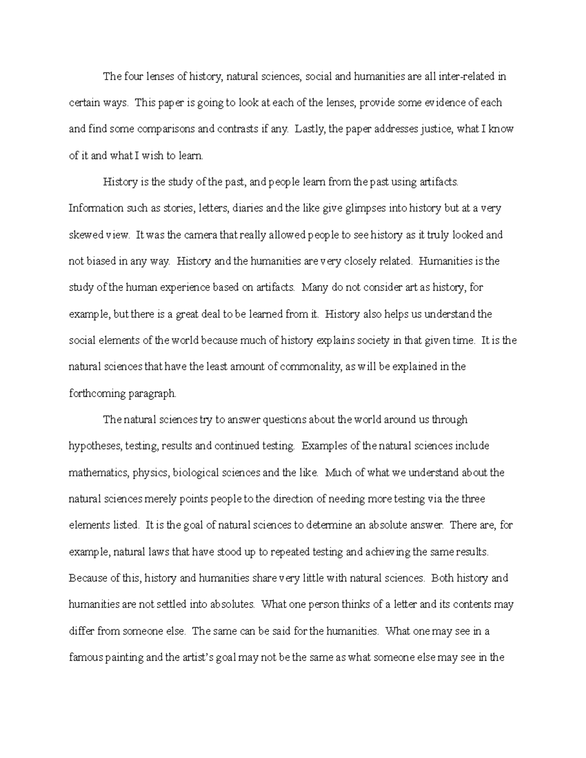 FourLenses (1) Describing the 4 lenses The four lenses of history