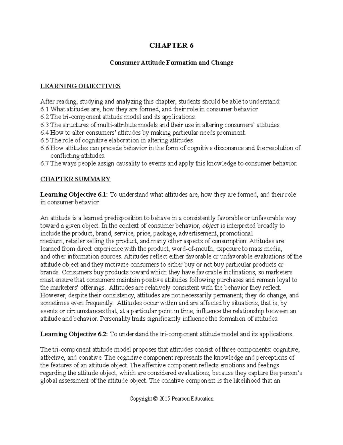 Class 6 Consumer Attitude Formation And Change - CHAPTER 6 Consumer ...