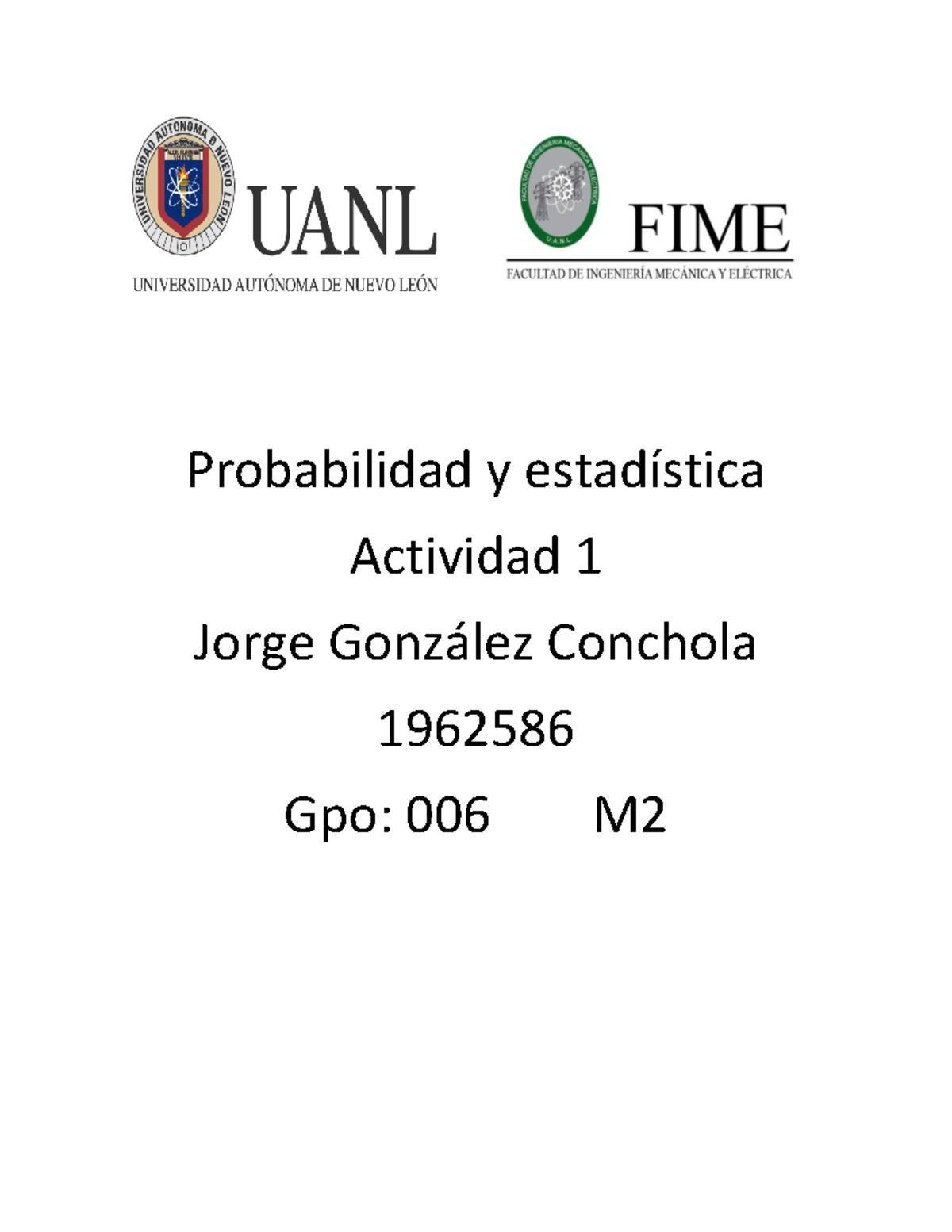 Actividad 1 Probabilidad Y Estadistica - Probabilidad Y Estadística ...