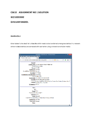 Cs401 assignment 1 - BC AHSAN SHAHZAD CS Assignment no 1 CODE: [org ...