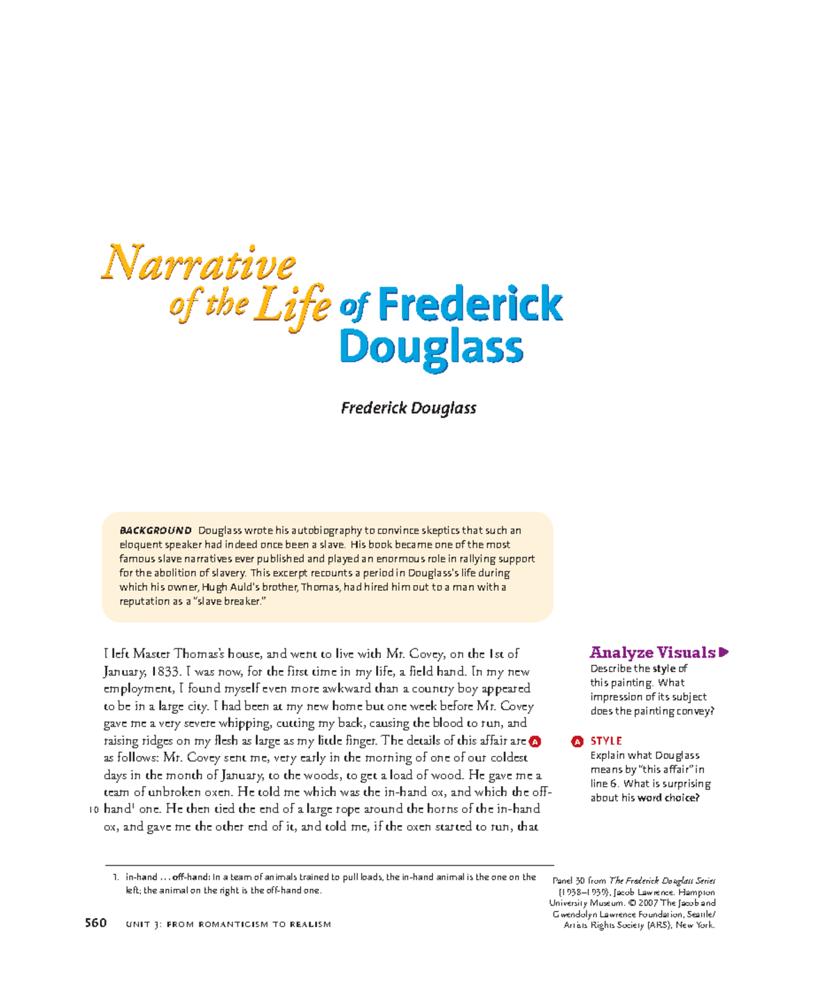 narrative of the life of frederick douglass essay conclusion