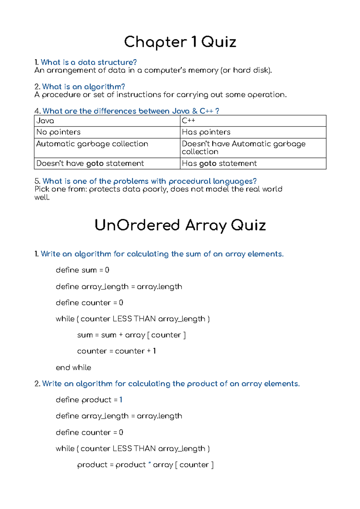 summary-of-data-structure-chapter-1-quiz-what-is-a-data-structure-an