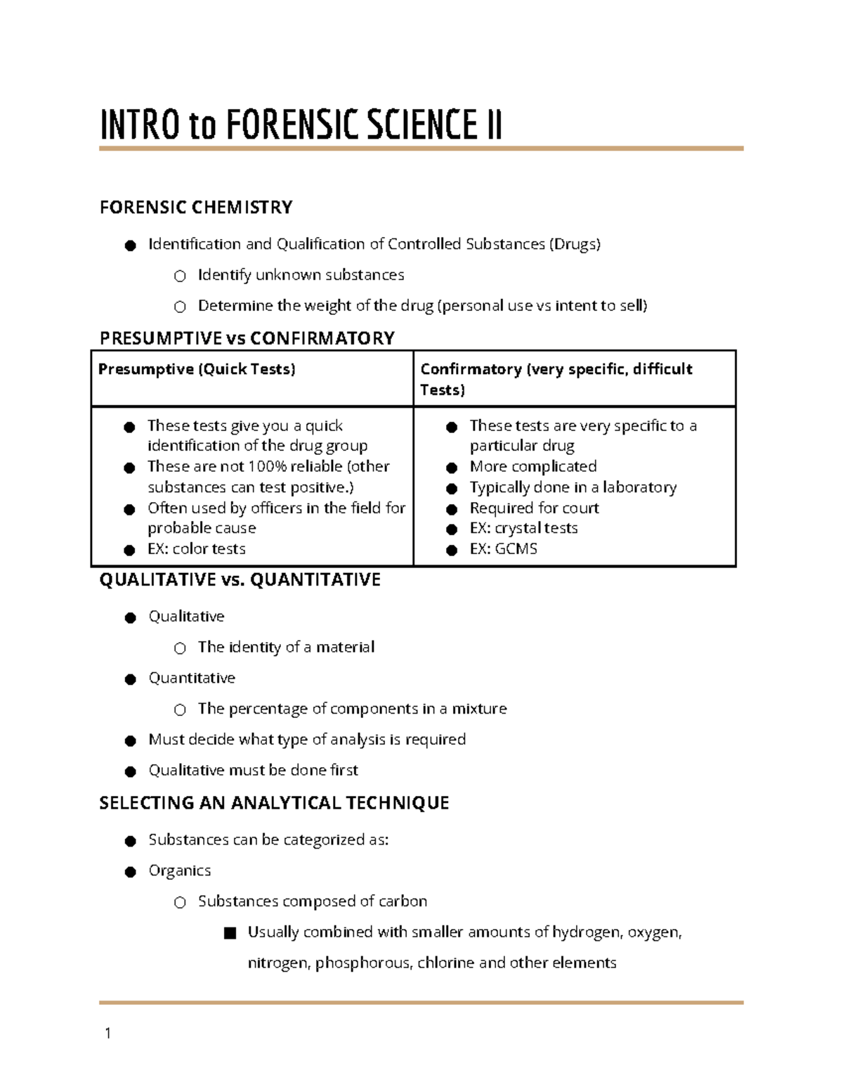 forensic chemistry essay