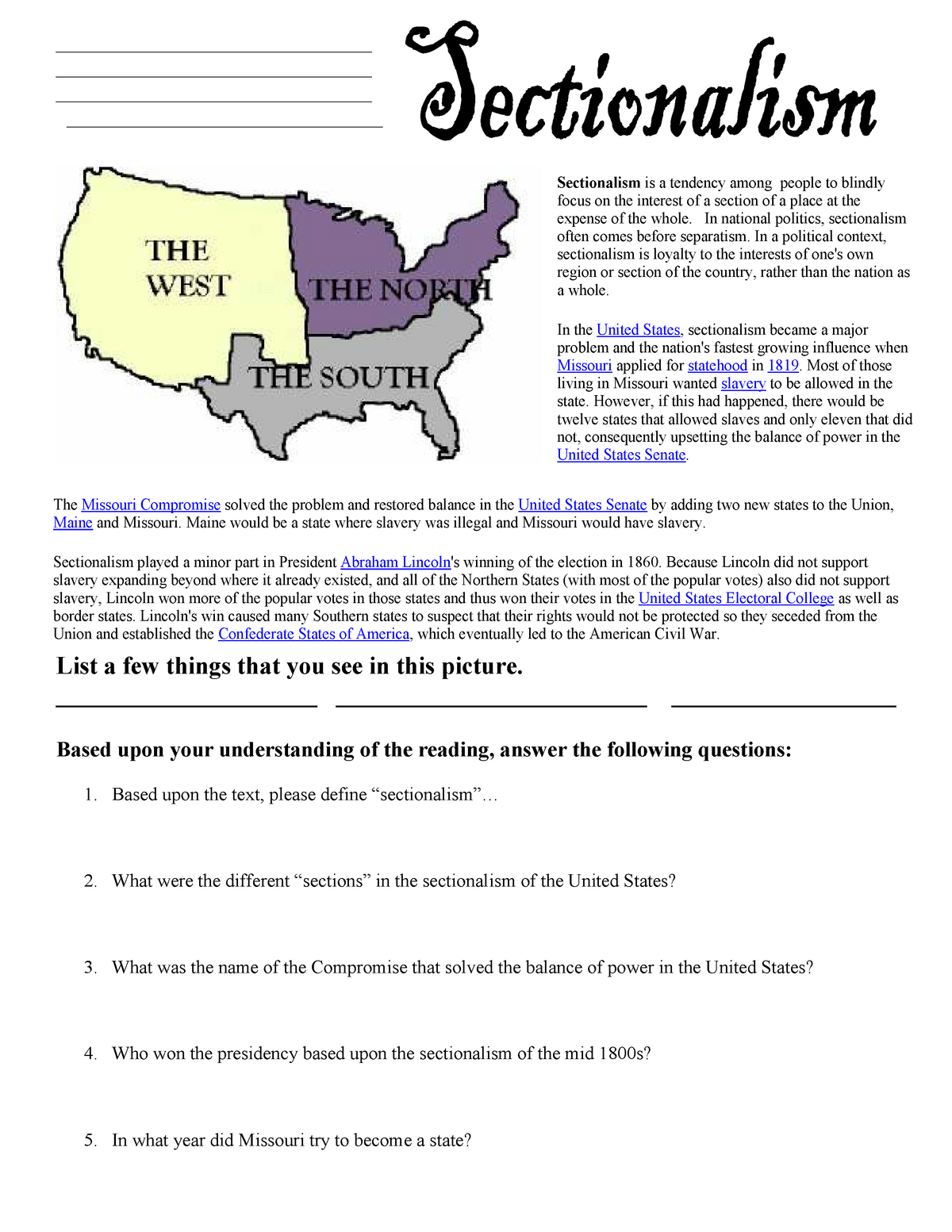 Civil war worksheets academic answer key - - StuDocu With Civil War Worksheet Pdf