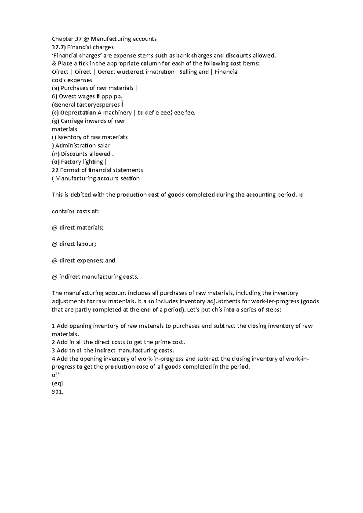 Newocr 3 - محاسبه - Chapter 37 @ Manufacturing accounts 37) Financial ...