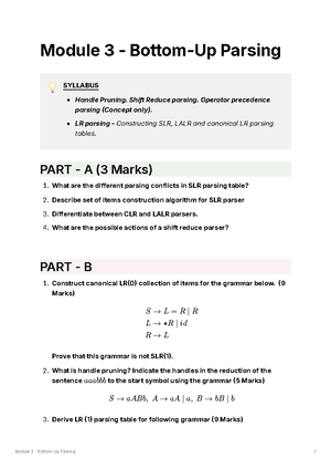 Module 2 - Introduction to Syntax Analysis - Module 2 - Introduction to ...