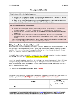 PSY230 M4 Assignment - PSY 230 - ASU - Studocu