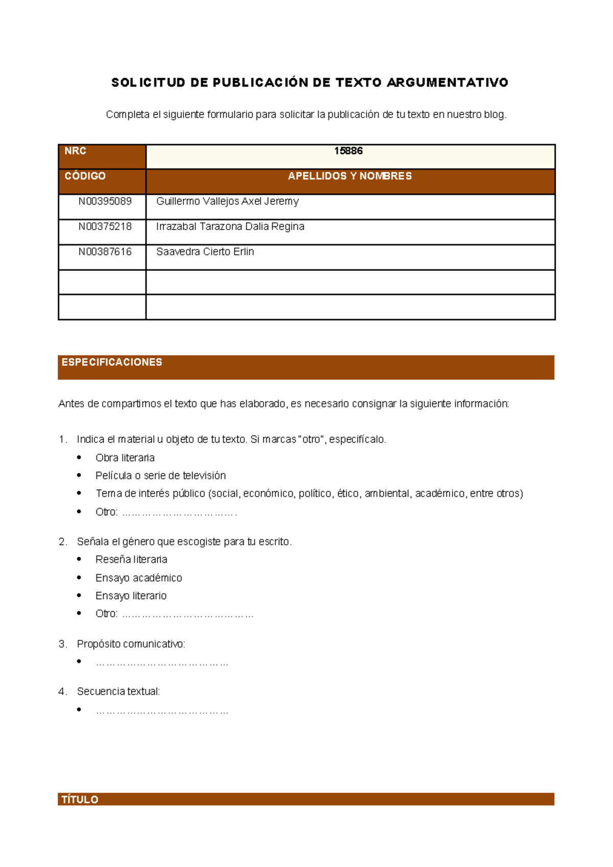 Formato Texto Final Blog - SOLICITUD DE PUBLICACIÓN DE TEXTO ...