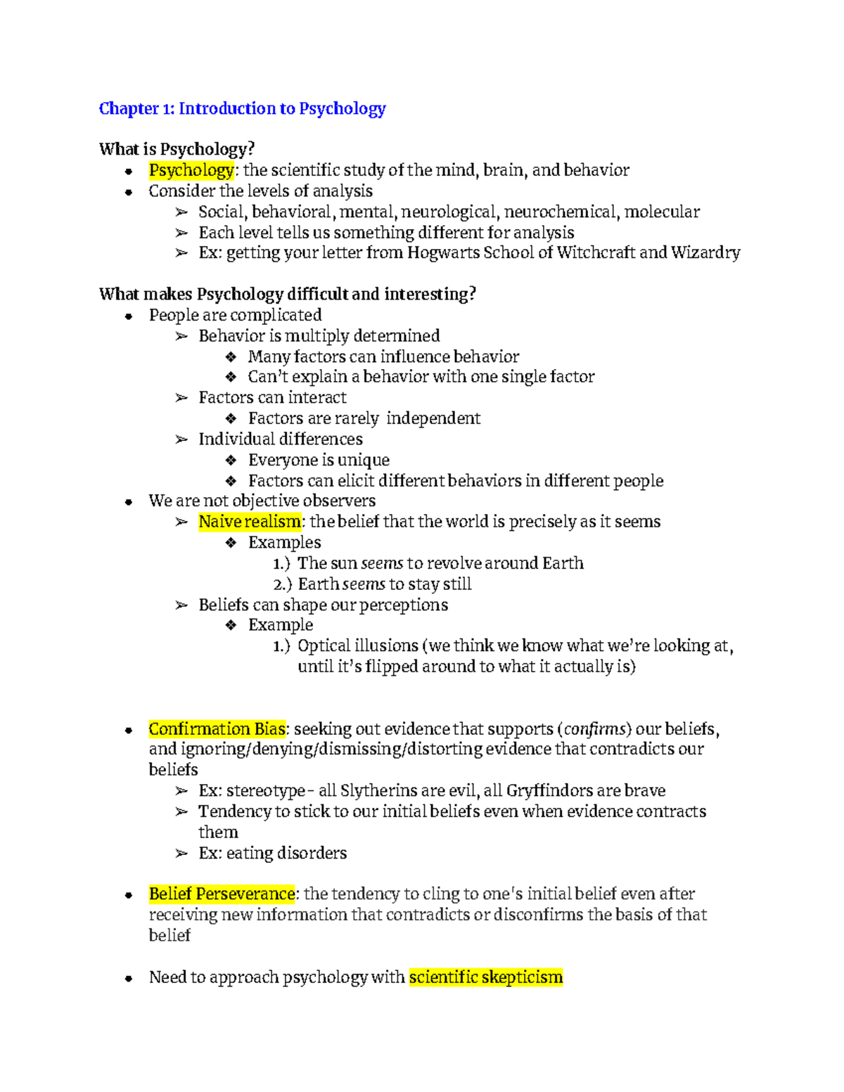 PSYC 100 Chapter 1 - Morales - Chapter 1: Introduction to Psychology ...