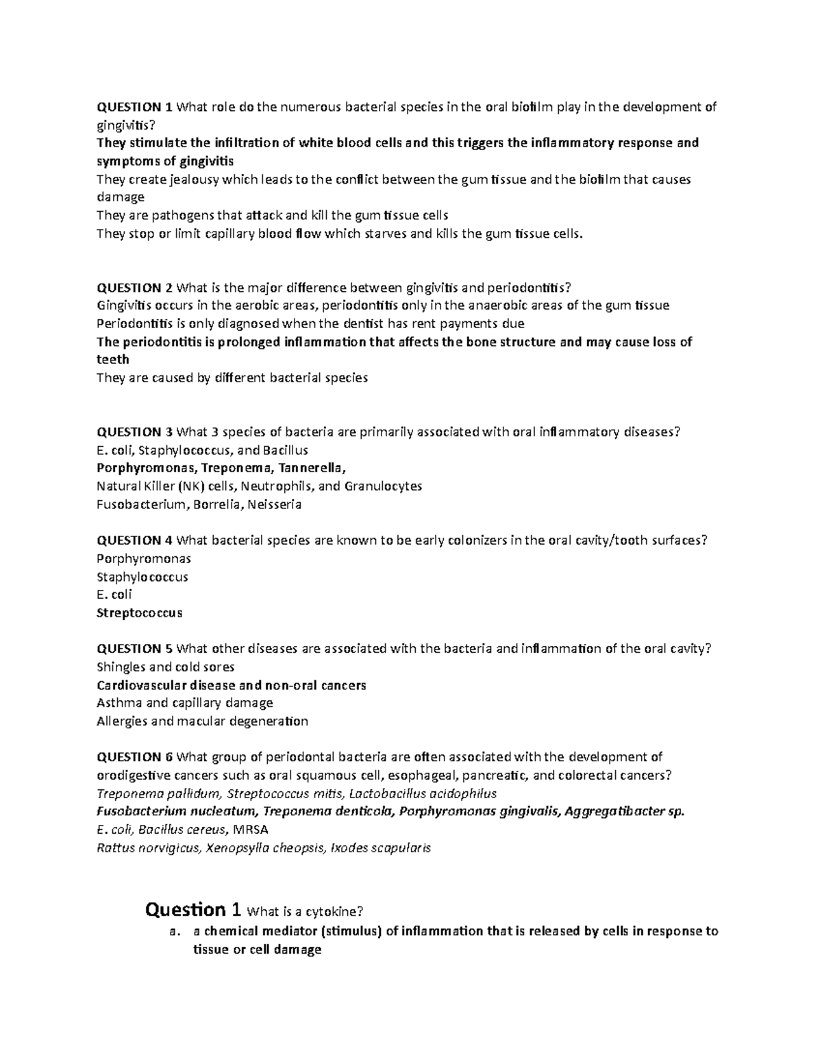 Microbiology Module 8 practice questions - QUESTION 1 What role do the ...