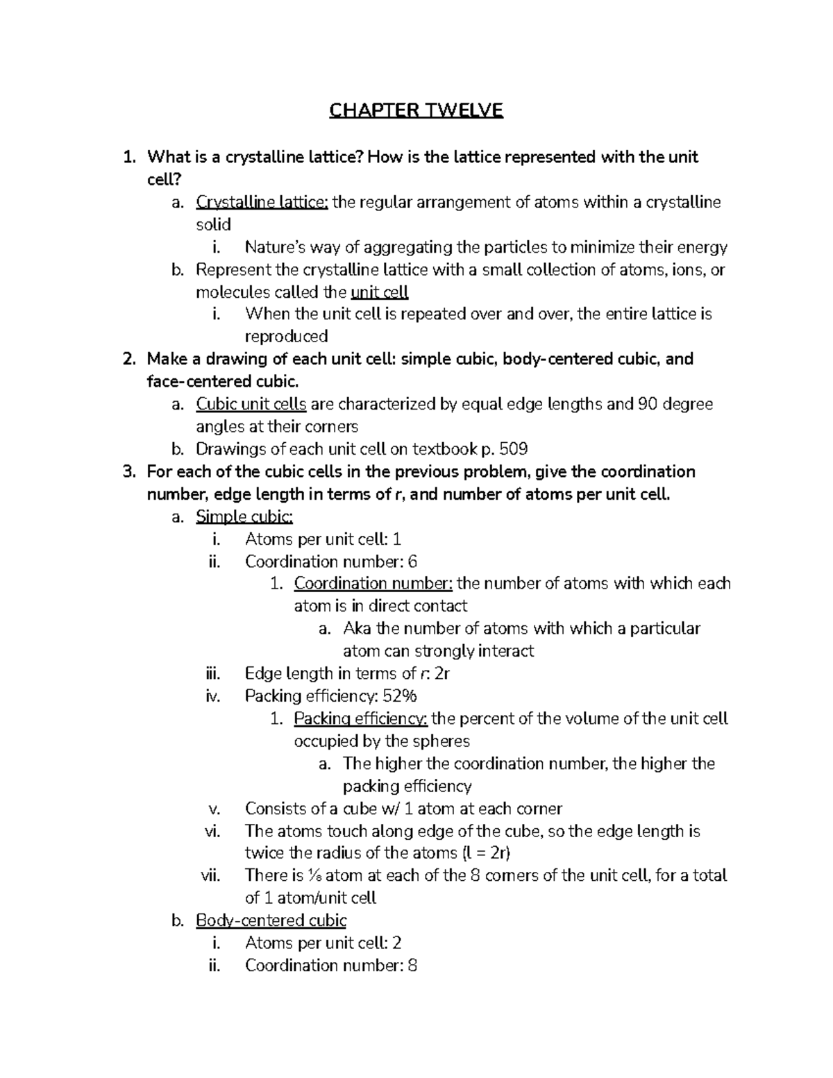 Textbook Chapter 12 Notes - CHEM1601 - Vandy - Studocu