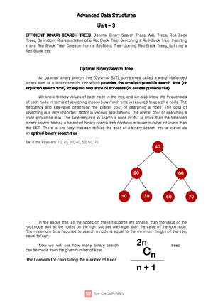 Advanced data structures UNIT-5( Digital Search Structures) - UNIT V ...