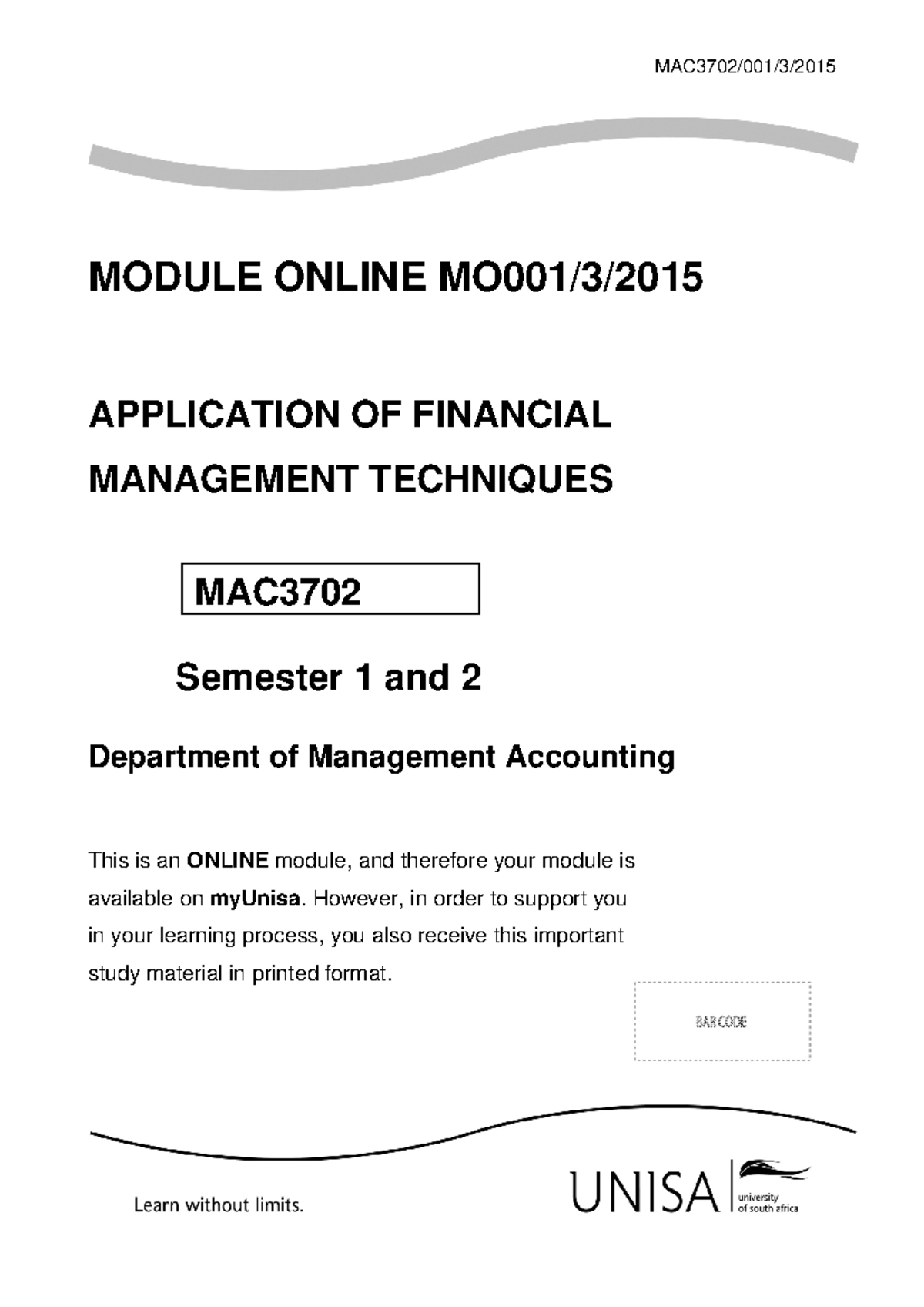 MAC3701-20Study 20guide 202015 - MAC3702/001/3/ MODULE ONLINE MO001/3 ...