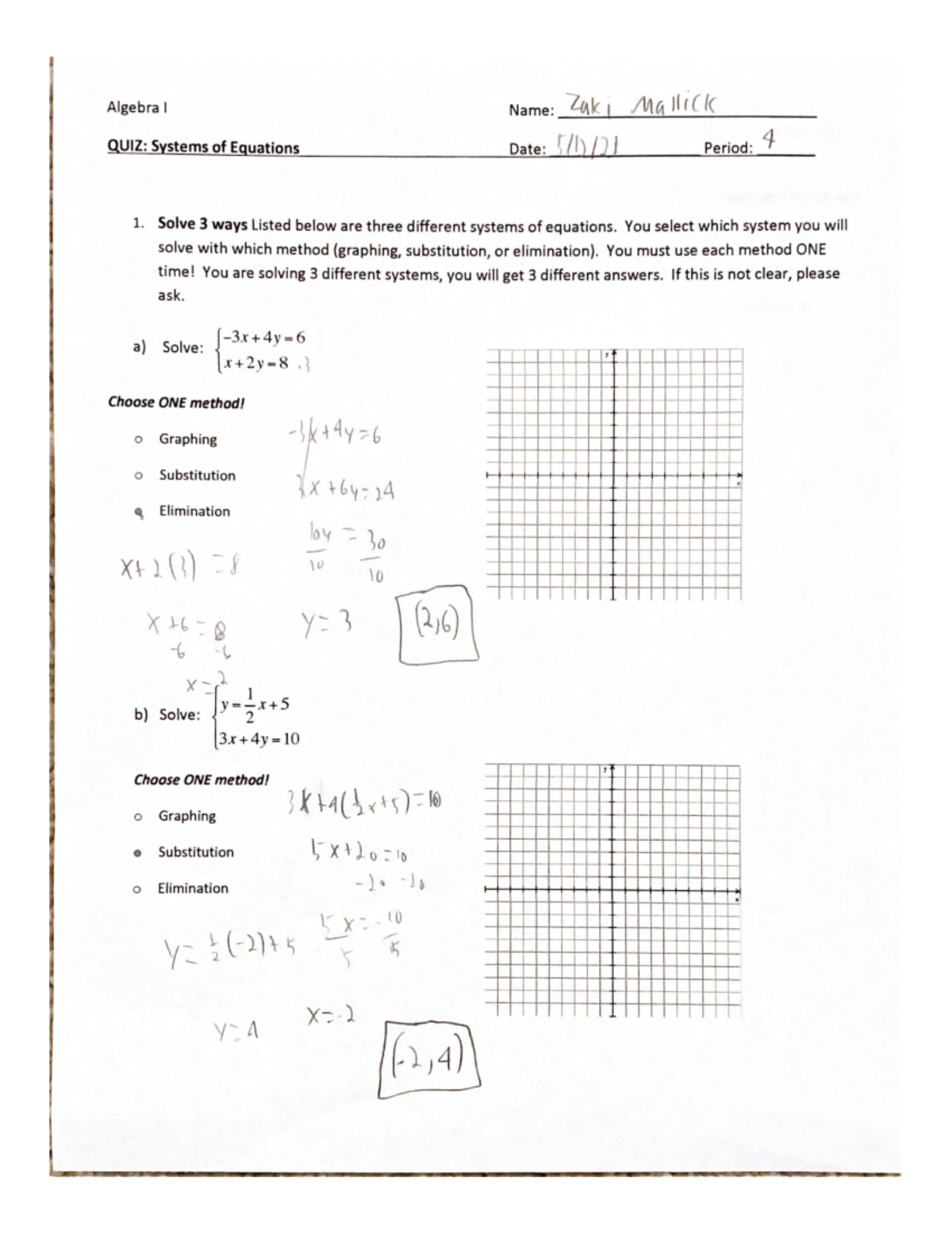 QUIZ Systems Of Equations - MAC 2311 - Studocu