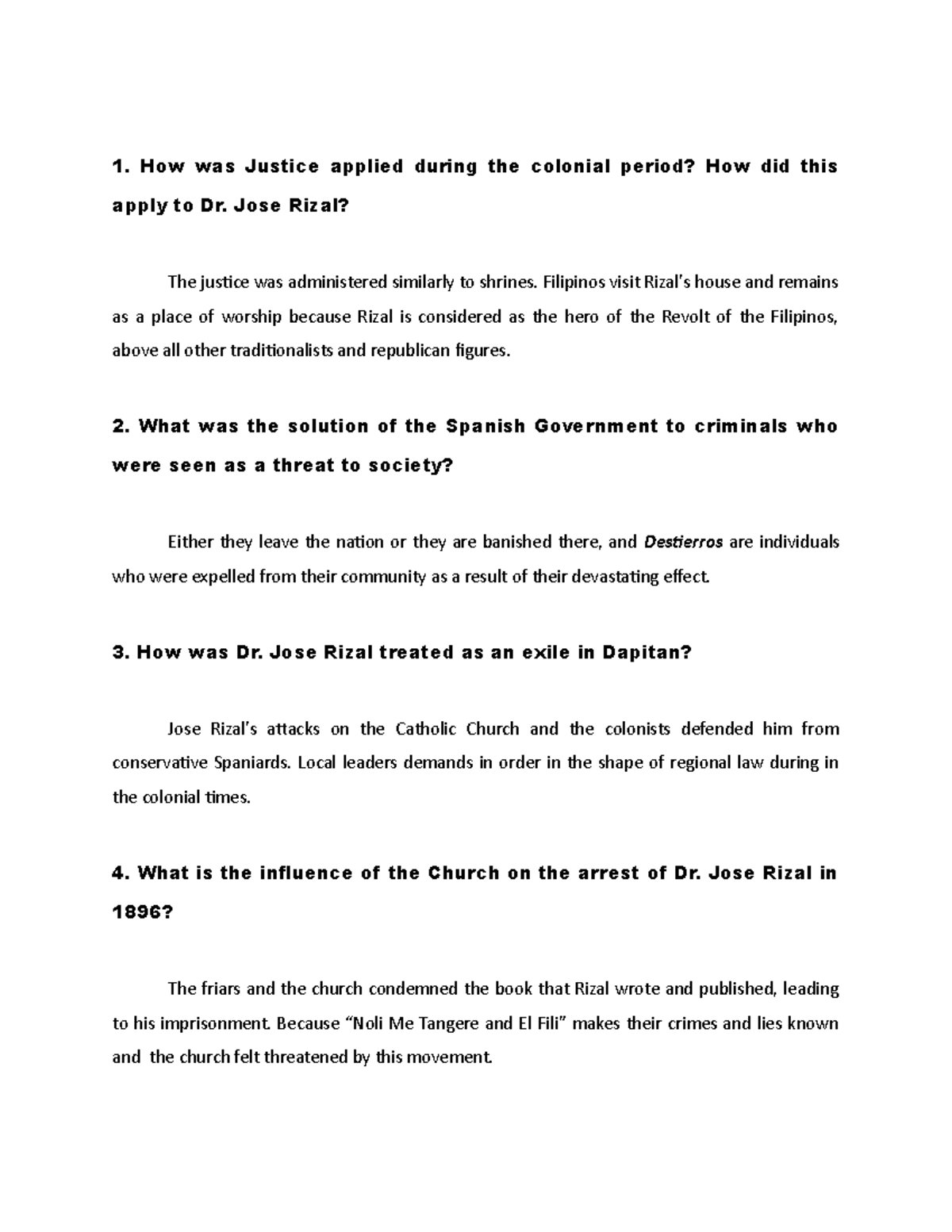 M1 - Lecture 10 Writing - How was Justice applied during the colonial ...