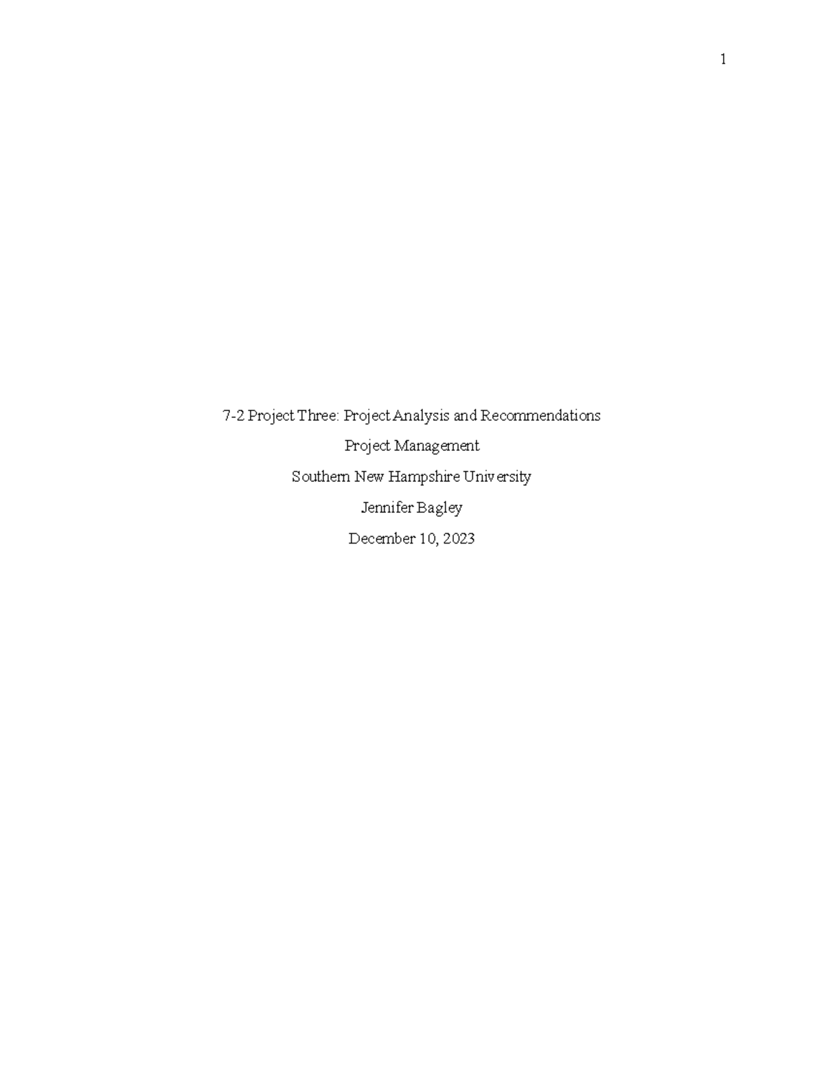 7-2 Project Analysis and Recommendations - 7-2 Project Three: Project ...