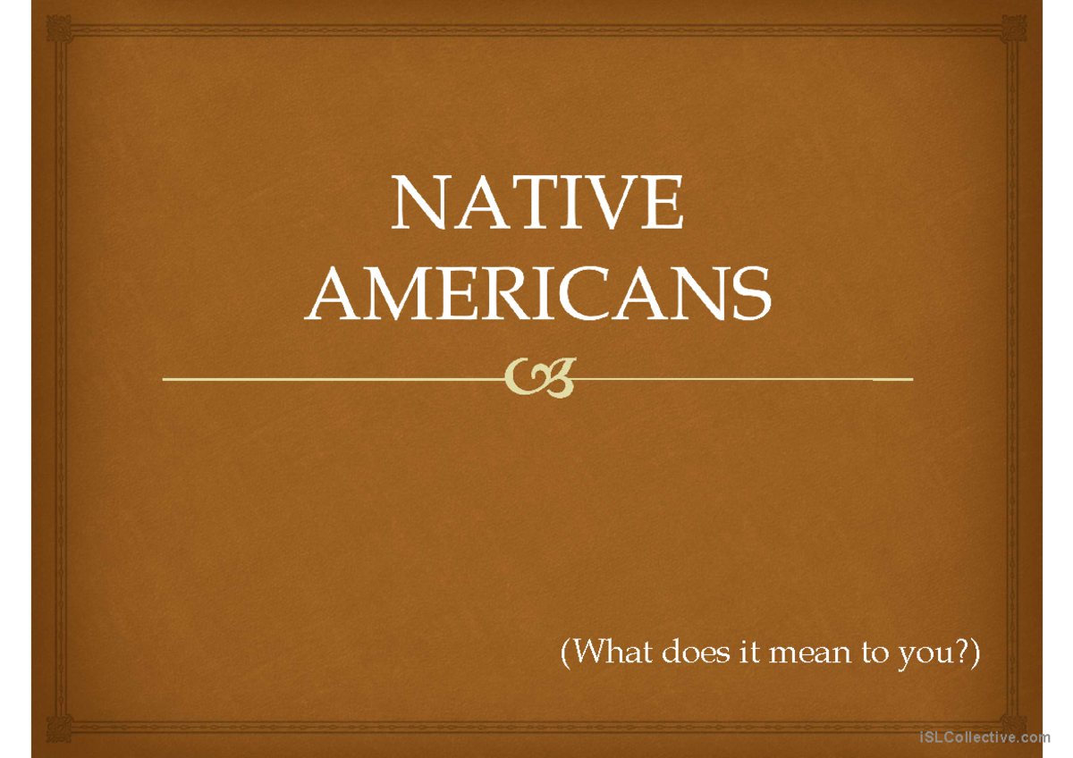 Native American - for kids - Arts in History (AB History) - (What does ...