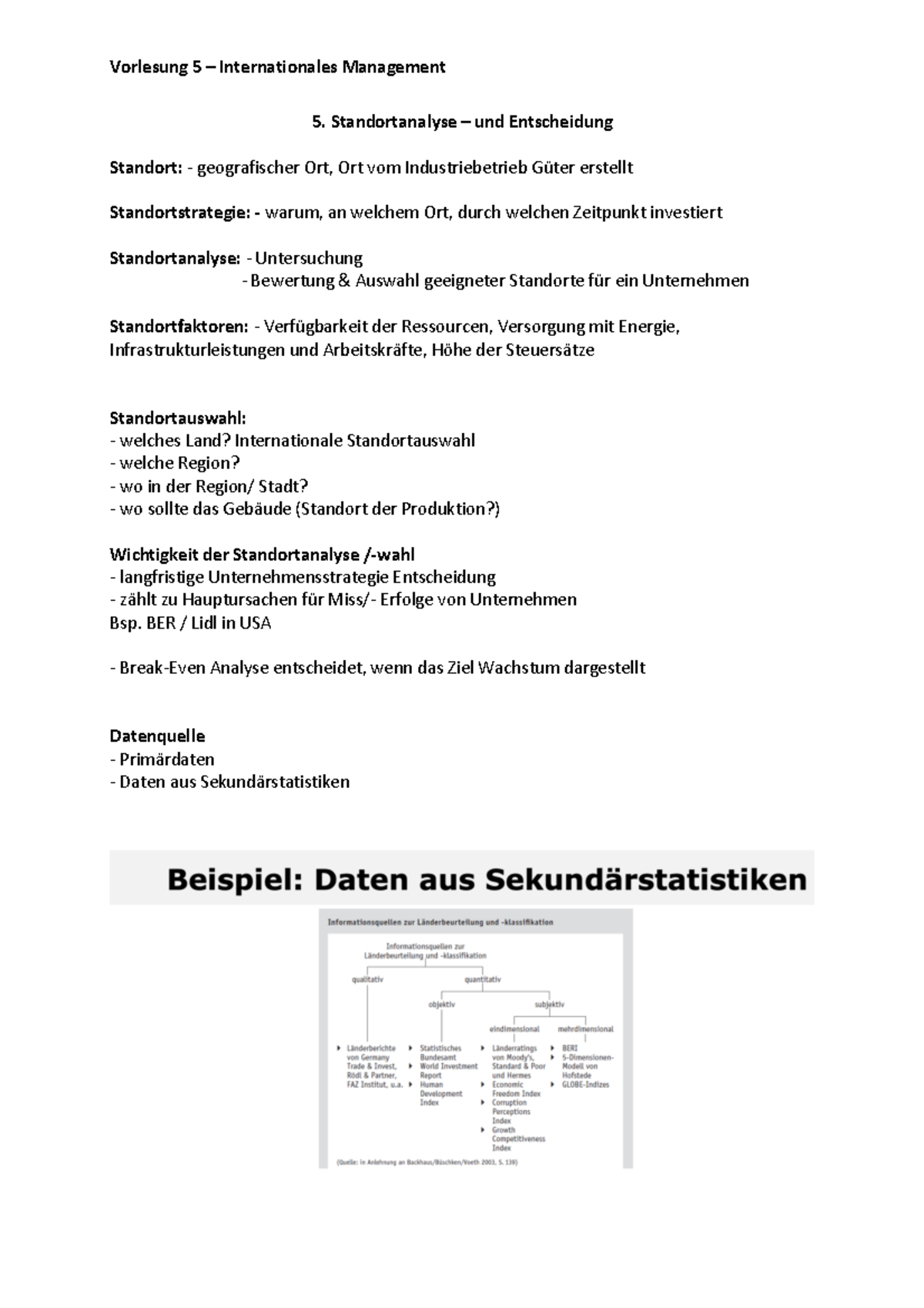 VL 5-Internationales Management - Standortanalyse – und Entscheidung ...
