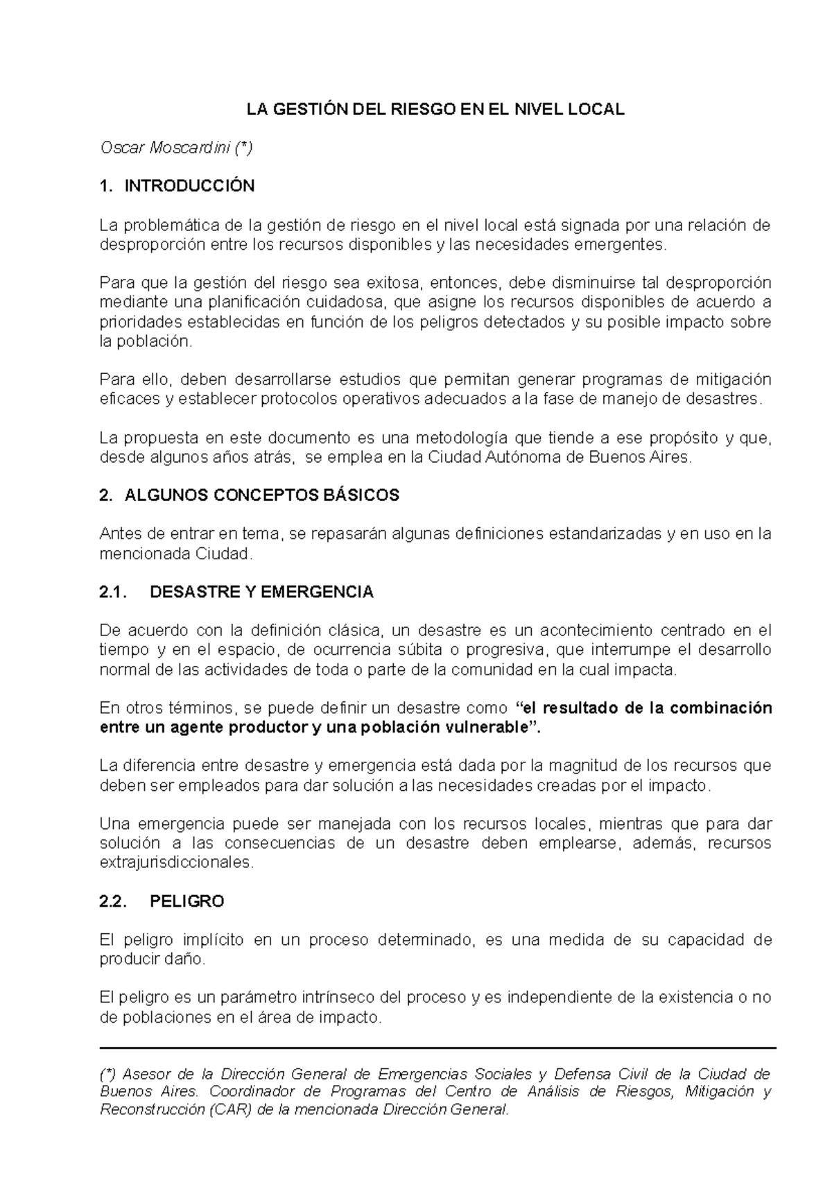 Lagestiondelriesgoenelnivellocal - LA GESTIÓN DEL RIESGO EN EL NIVEL ...